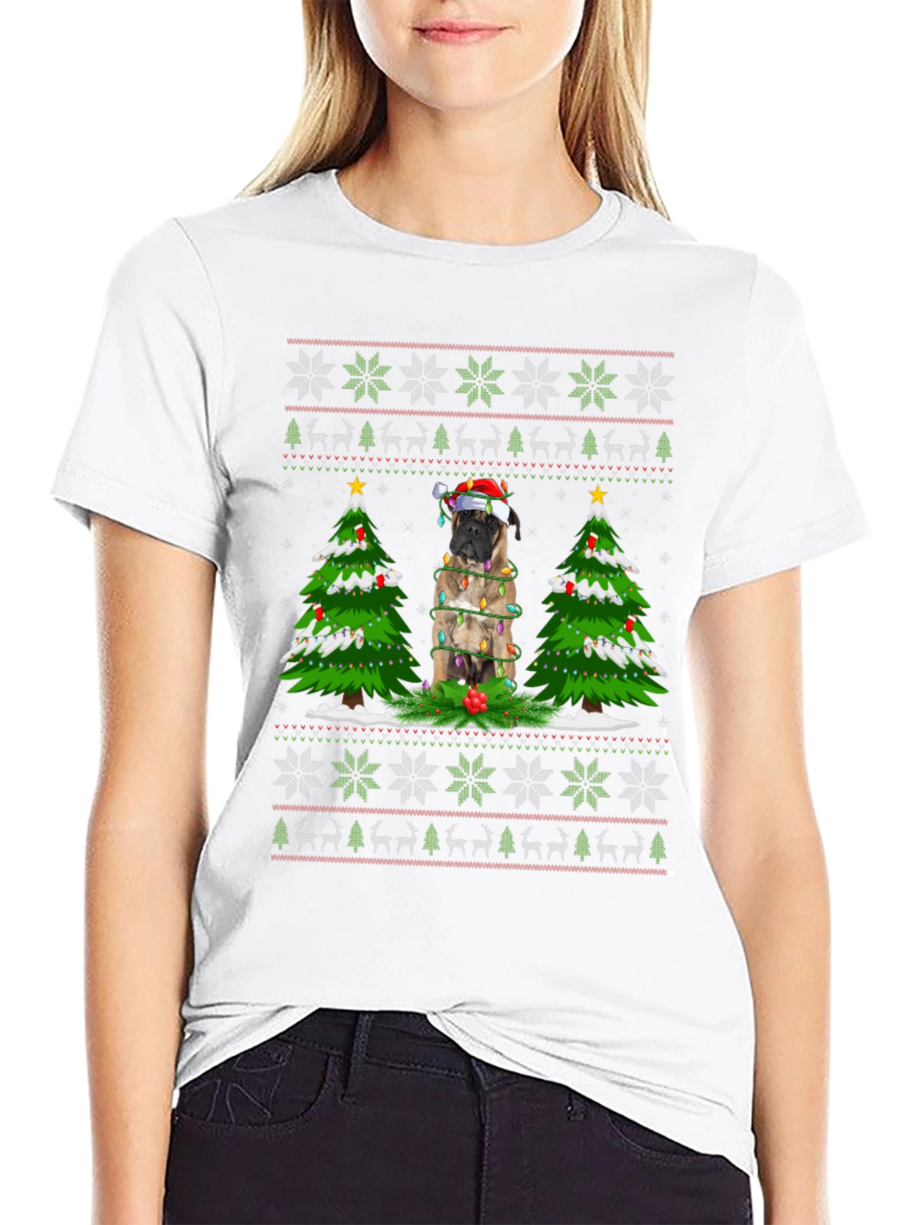 Christmas Dog Ugly Sweater T-Shirt