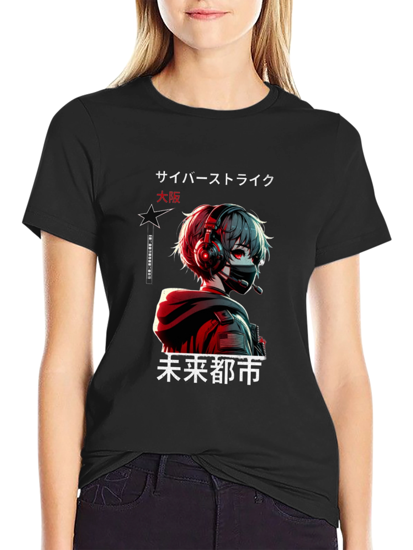 Cyber Strike Anime Graphic T-Shirt