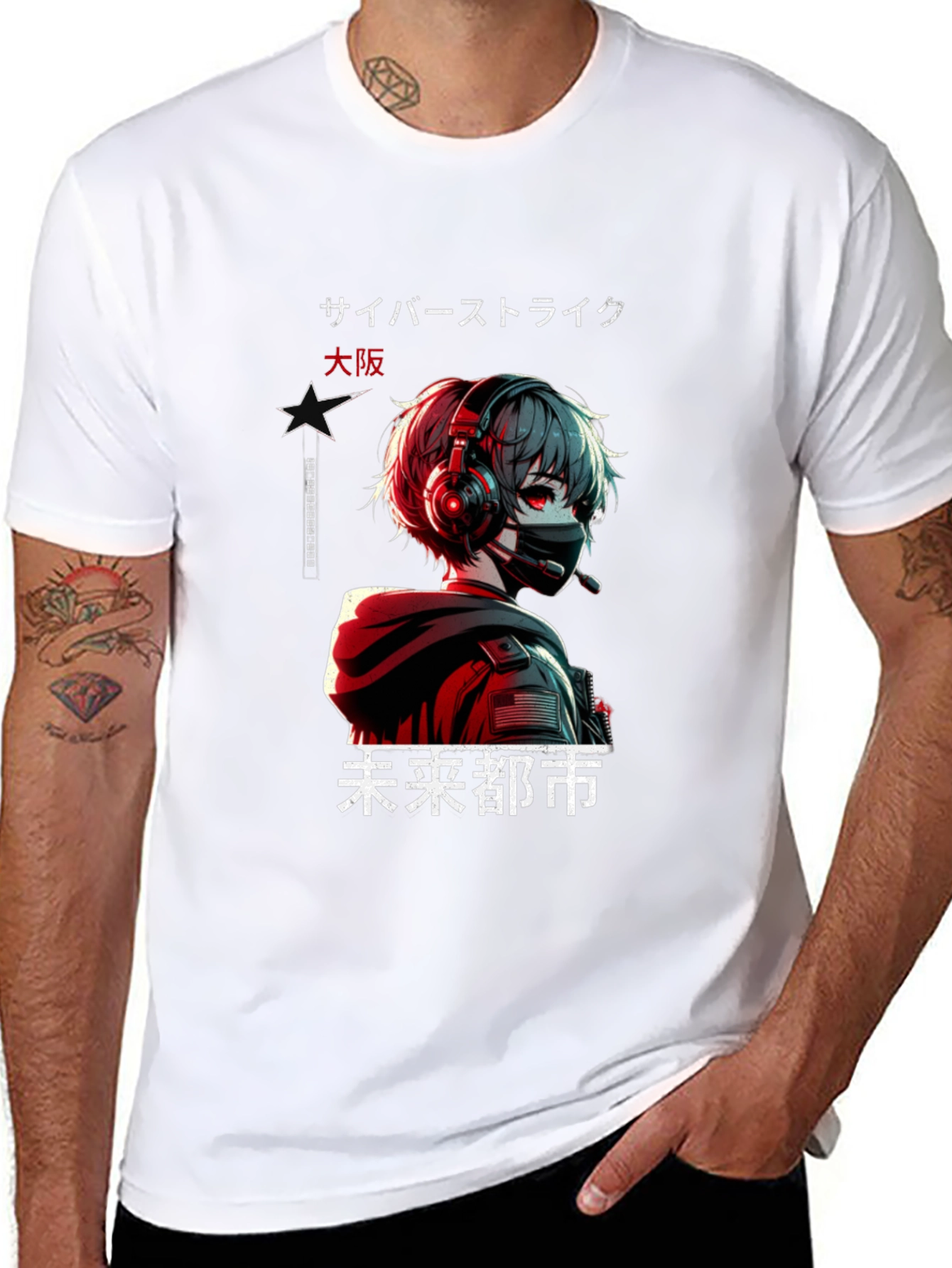 Cyber Strike Anime Graphic T-Shirt