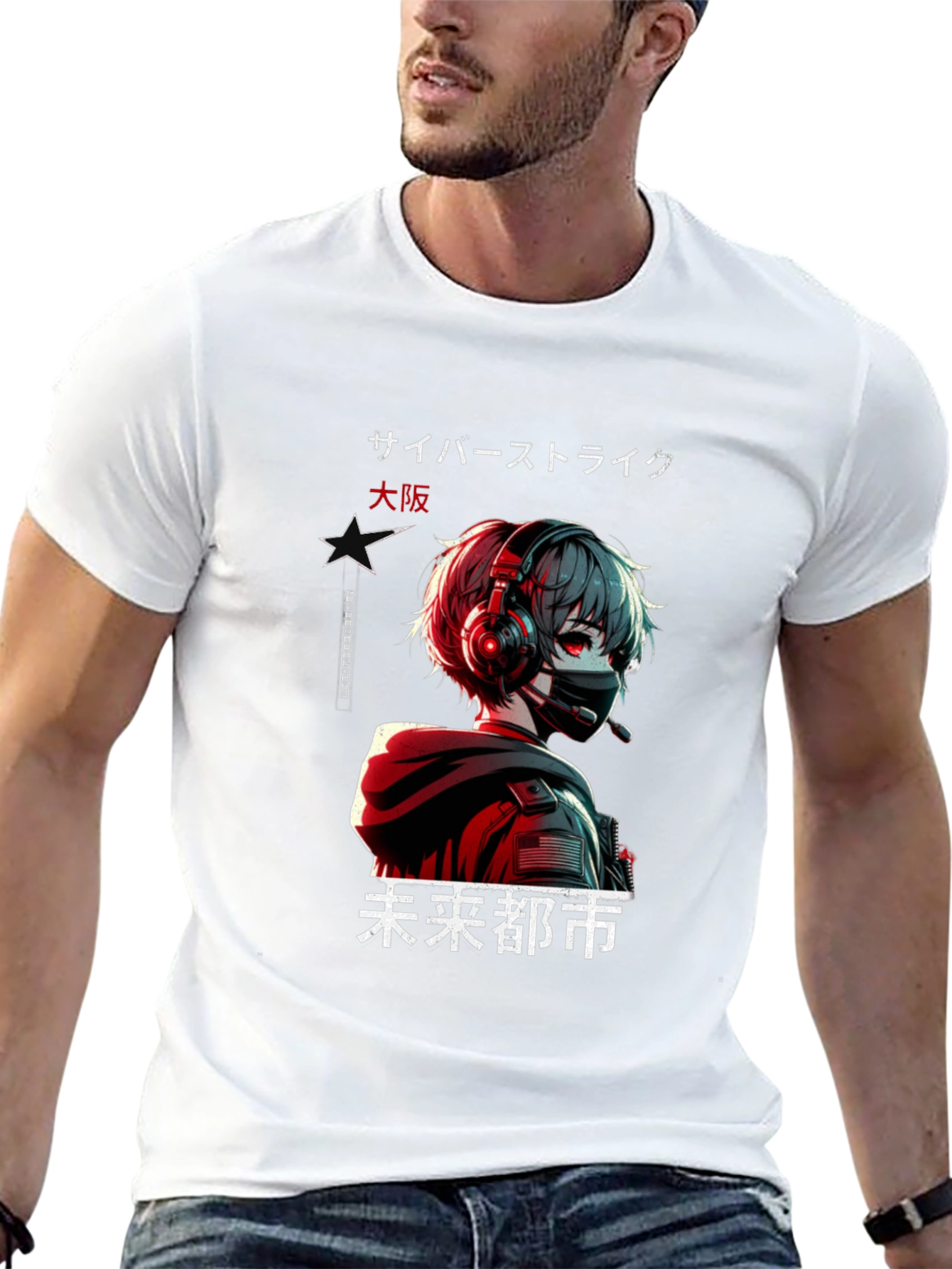 Cyber Strike Anime Graphic T-Shirt