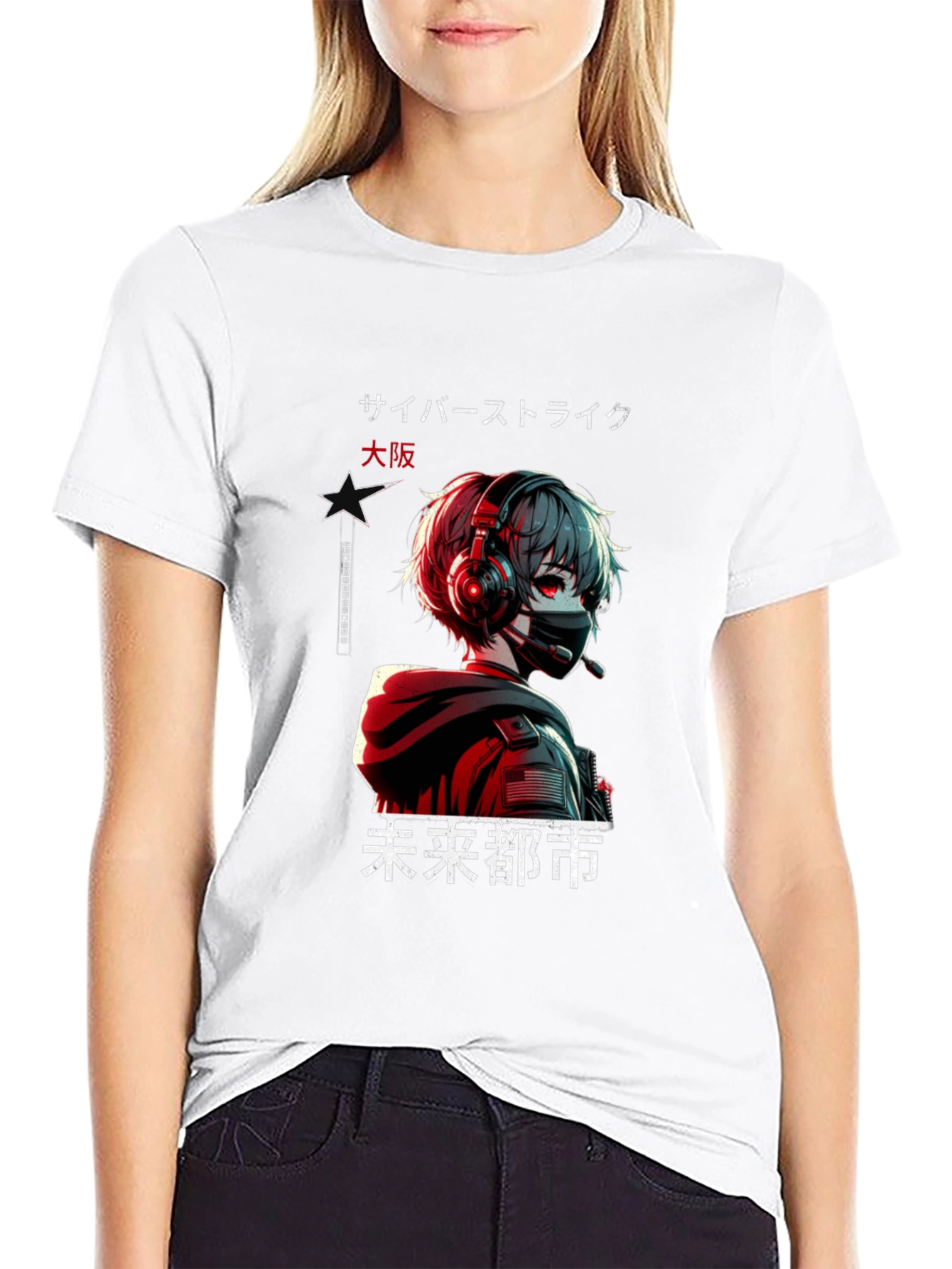 Cyber Strike Anime Graphic T-Shirt