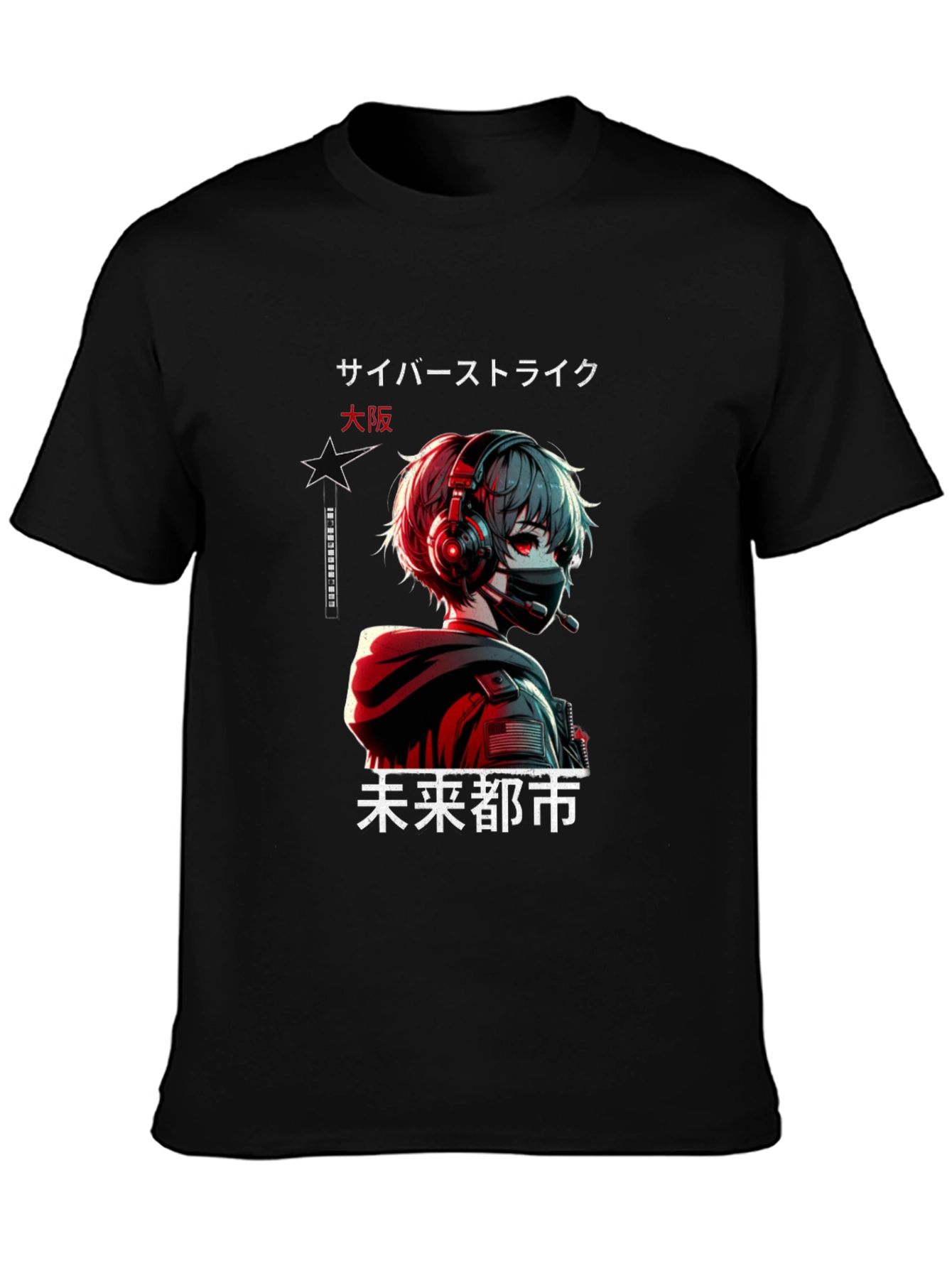Cyber Strike Anime Graphic T-Shirt