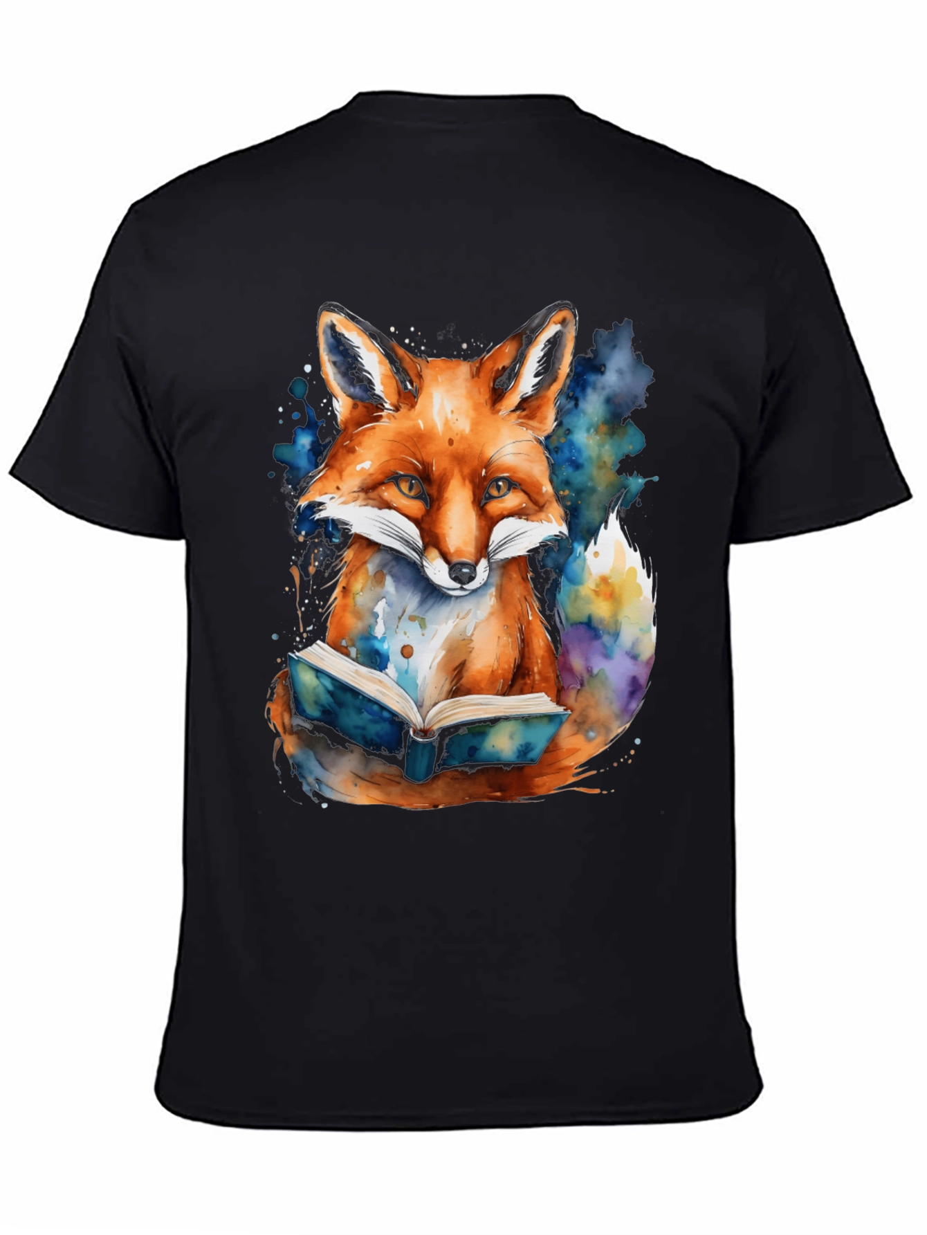Fox Reading Book Graphic T-Shirt