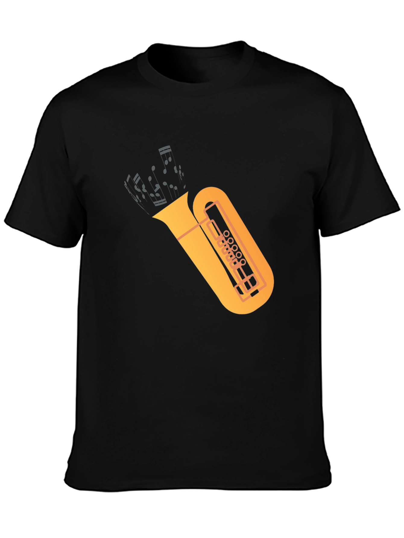 Tuba Graphic Tee - Music Lovers Black T-Shirt