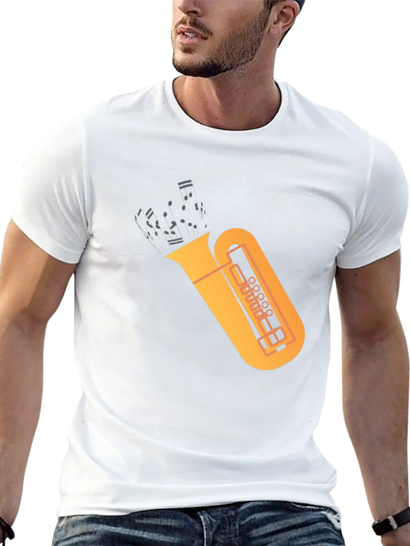 Tuba Graphic Tee - Music Lovers Black T-Shirt