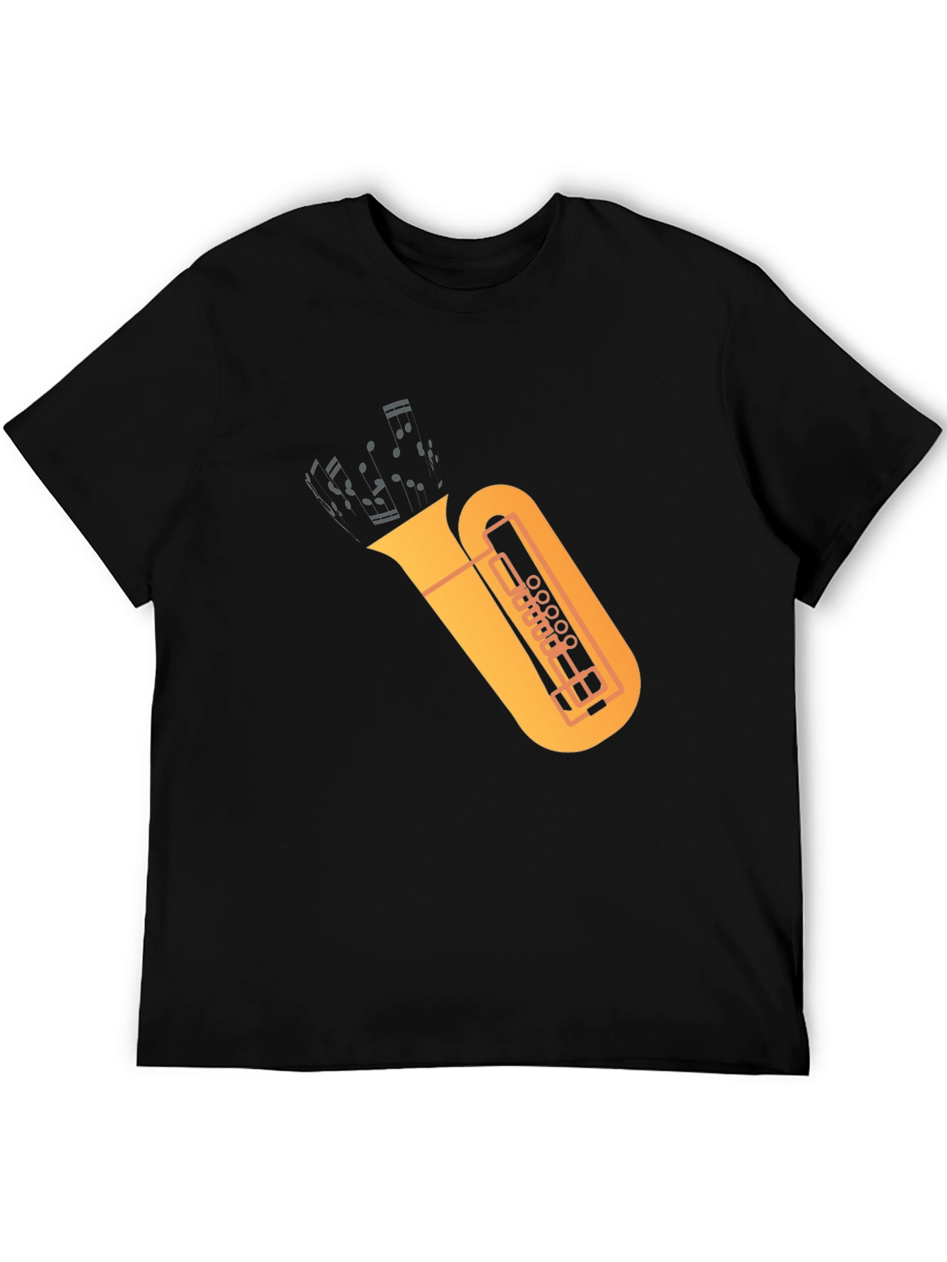 Tuba Graphic Tee - Music Lovers Black T-Shirt