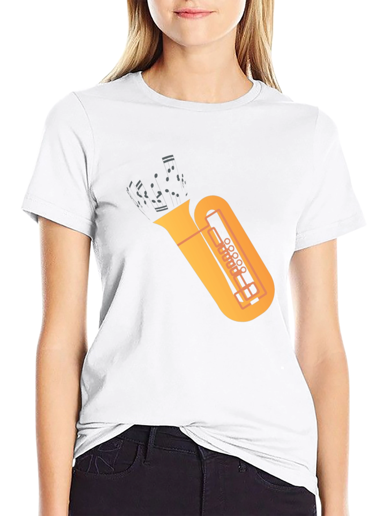 Tuba Graphic Tee - Music Lovers Black T-Shirt