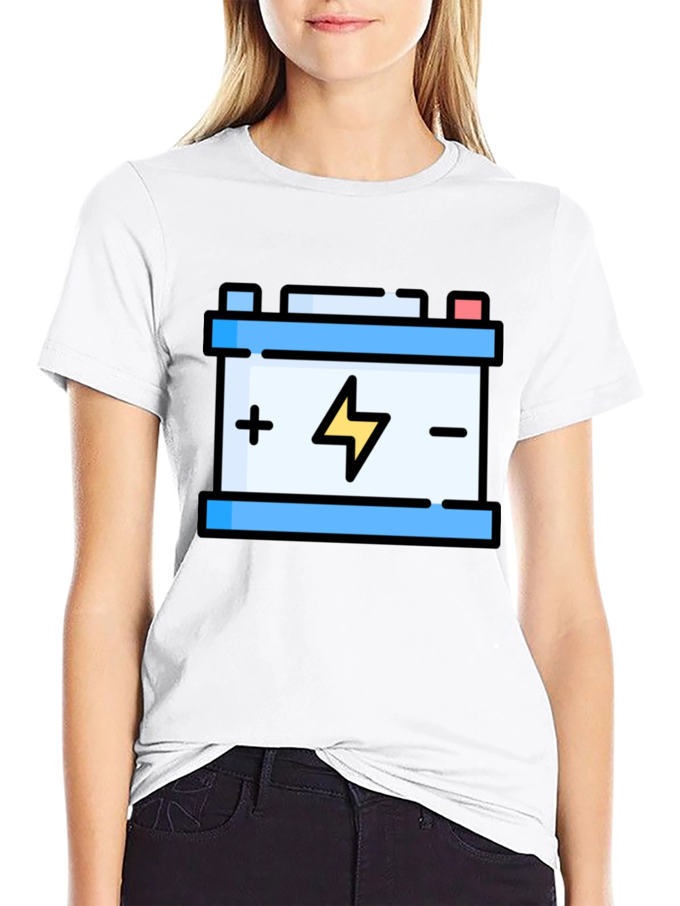 Battery Graphic Tee - Electric Energy Style