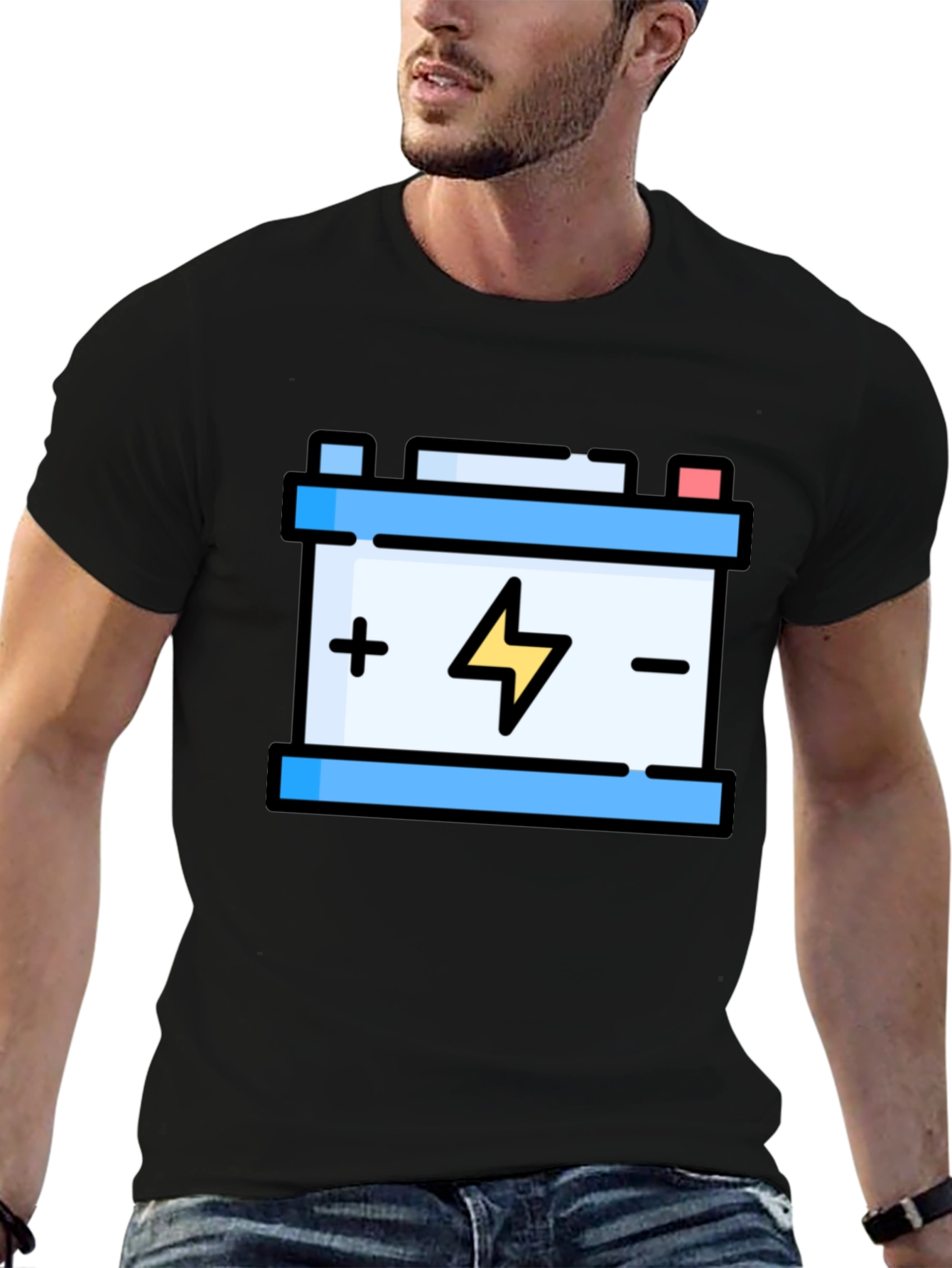Battery Graphic Tee - Electric Energy Style