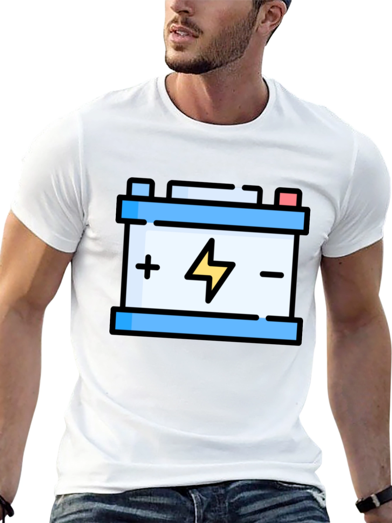 Battery Graphic Tee - Electric Energy Style