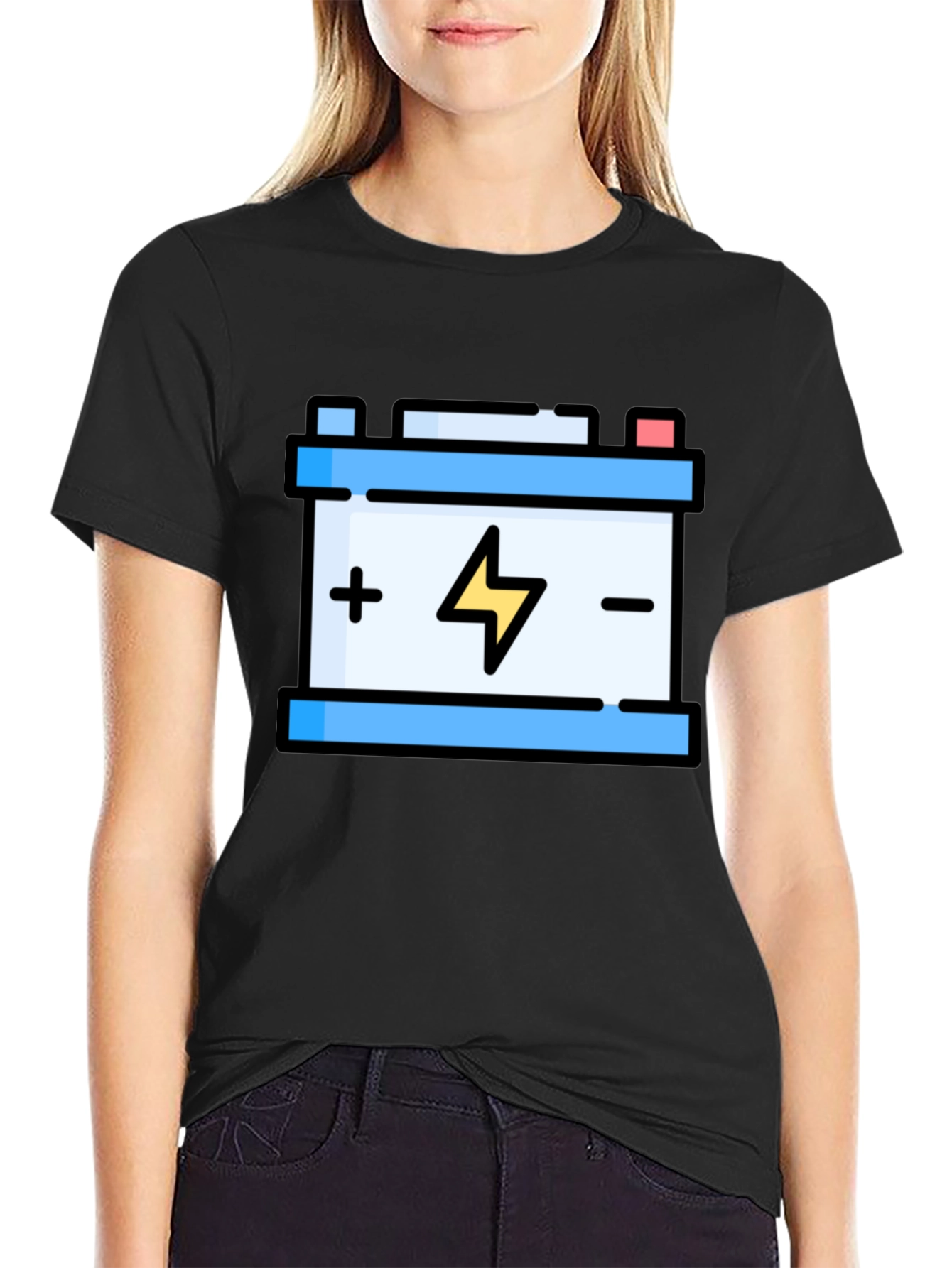Battery Graphic Tee - Electric Energy Style