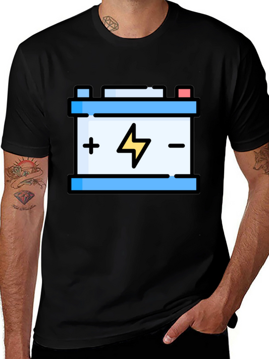 Battery Graphic Tee - Electric Energy Style