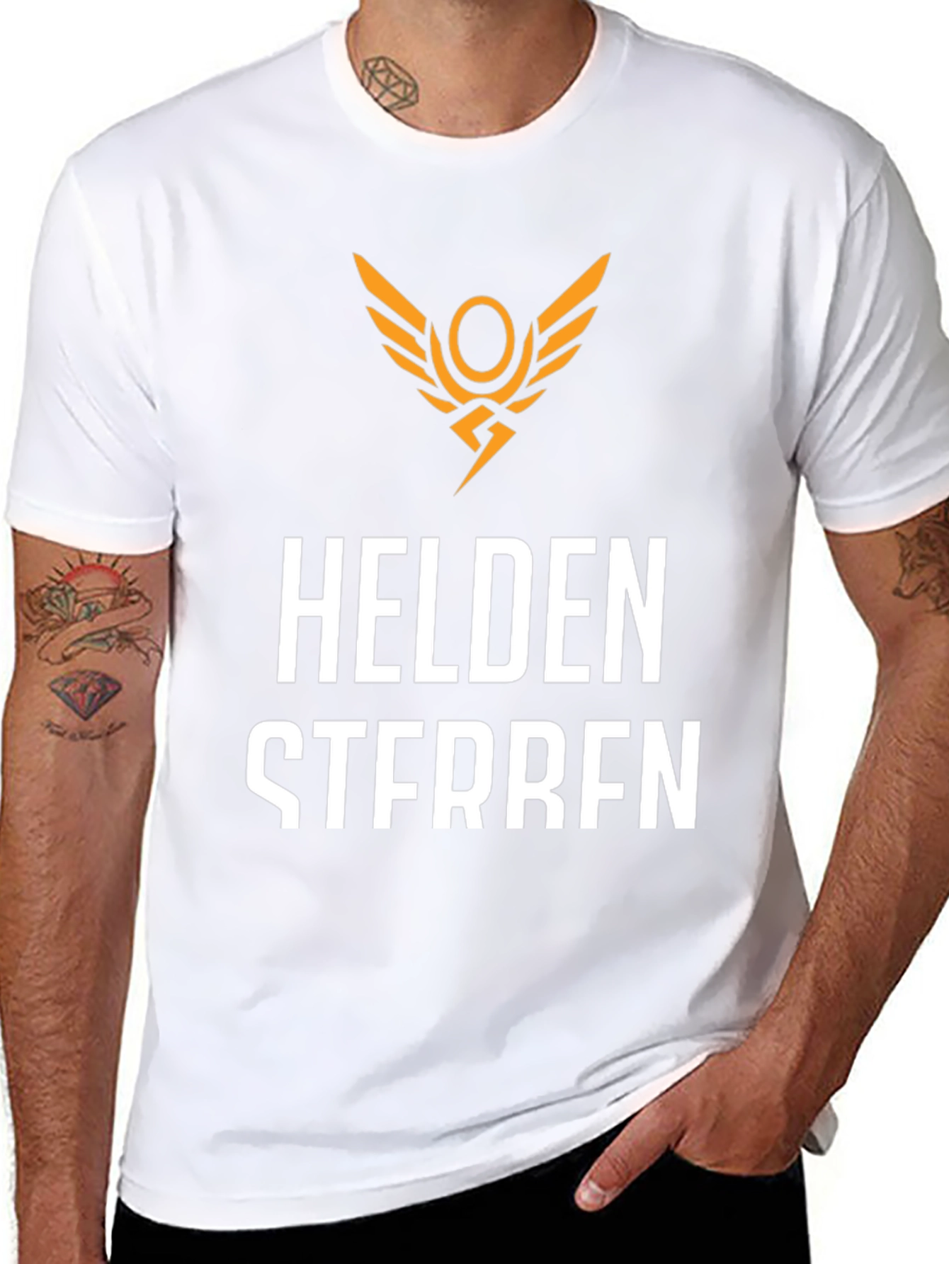 Helden Sterben Black T-Shirt - Graphic Print Tee