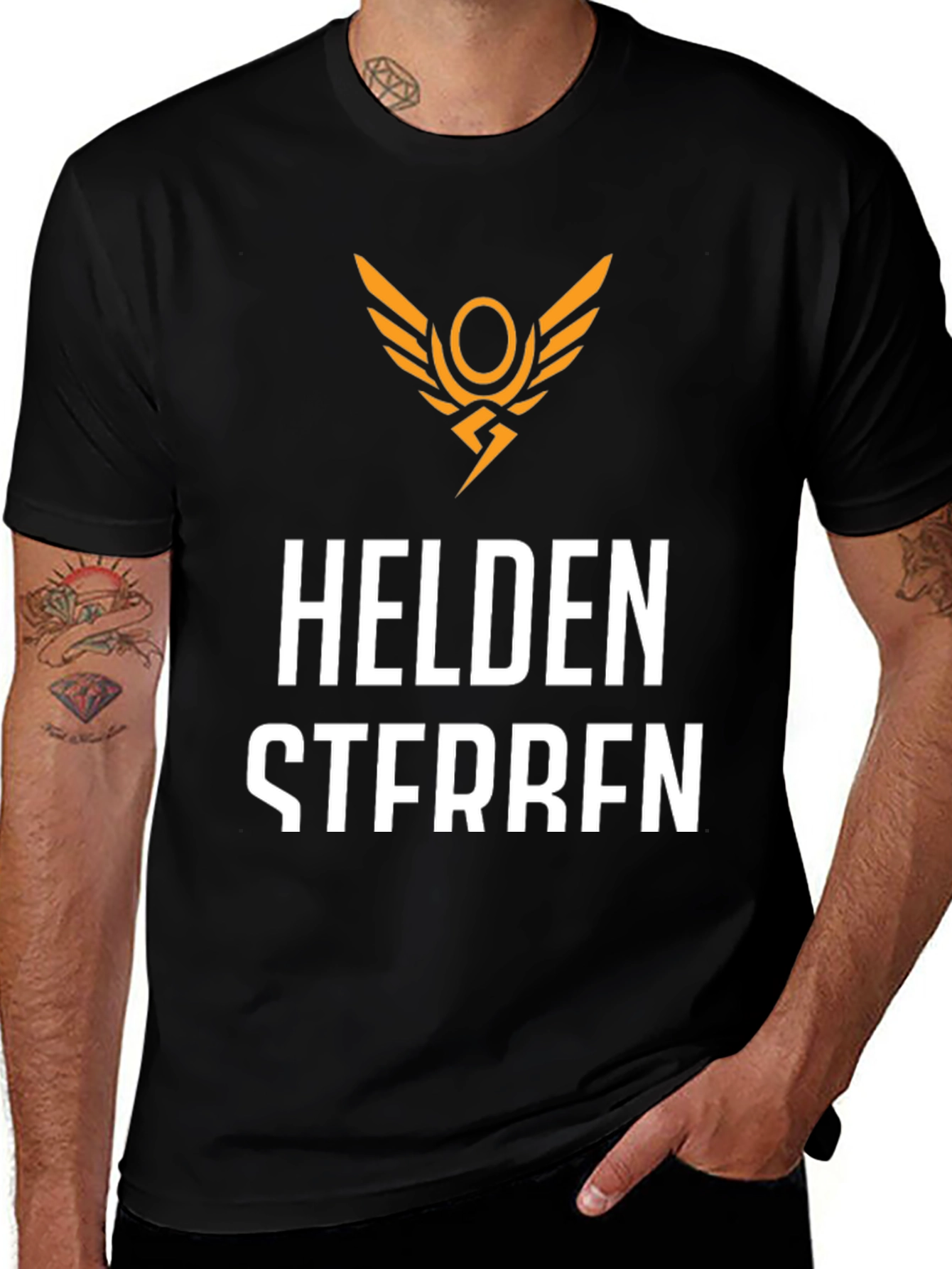 Helden Sterben Black T-Shirt - Graphic Print Tee