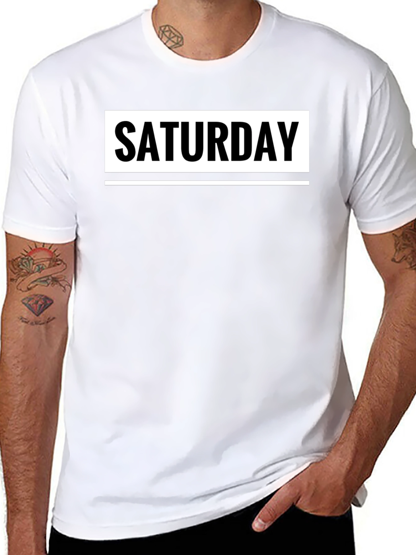 Saturday Graphic T-Shirt - Casual Weekend Wear