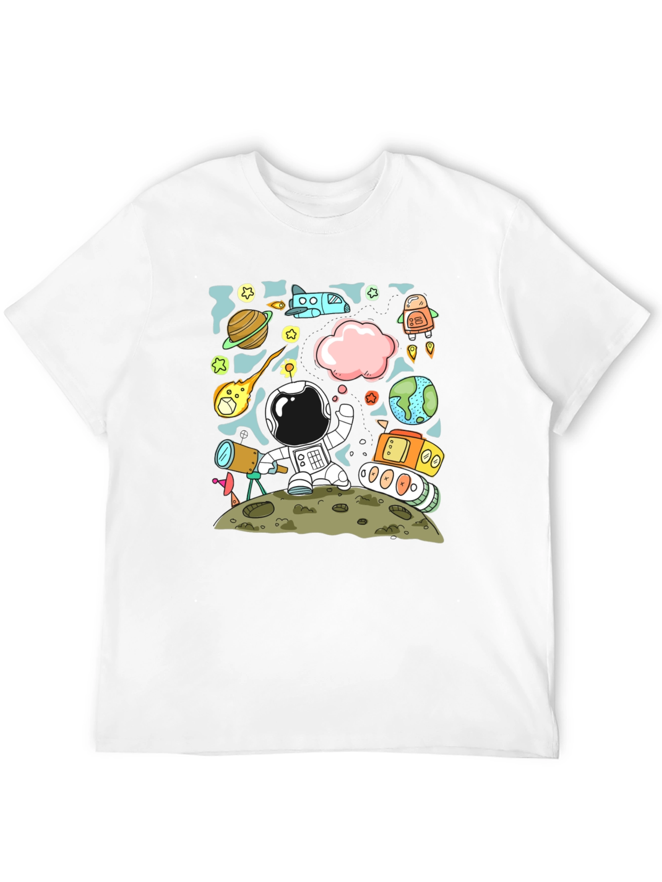 Astronaut Space Adventure Graphic Tee