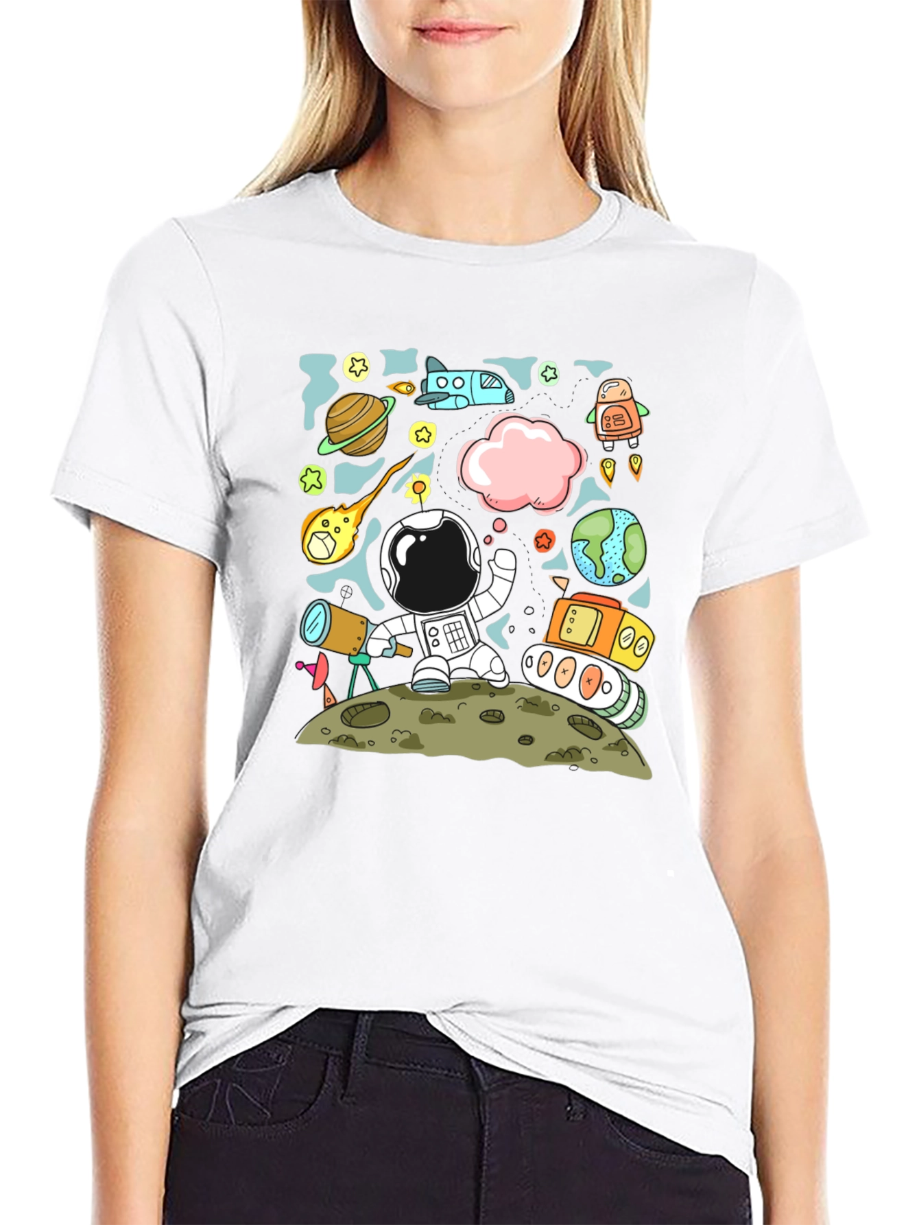 Astronaut Space Adventure Graphic Tee