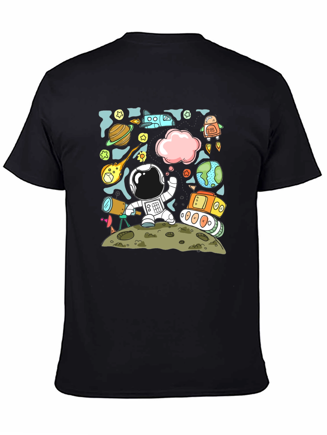Astronaut Space Adventure Graphic Tee
