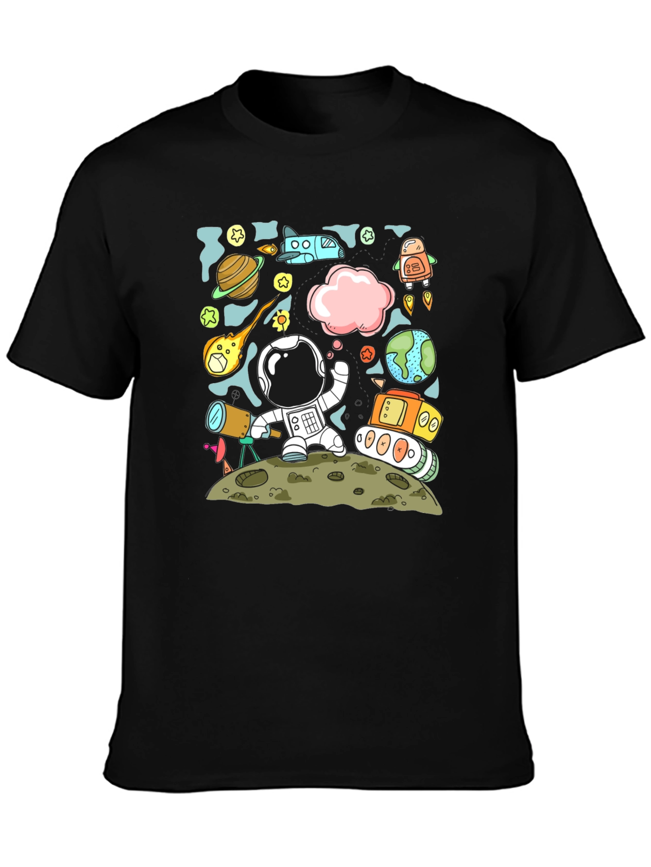 Astronaut Space Adventure Graphic Tee