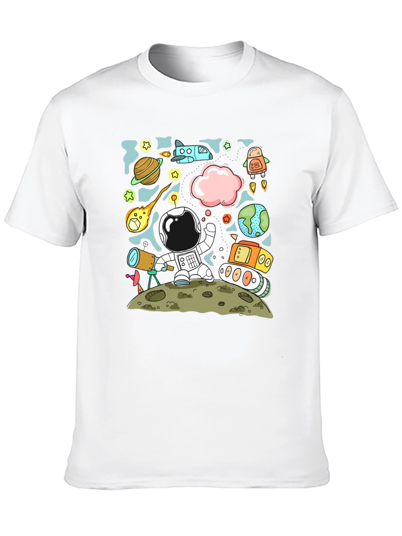 Astronaut Space Adventure Graphic Tee