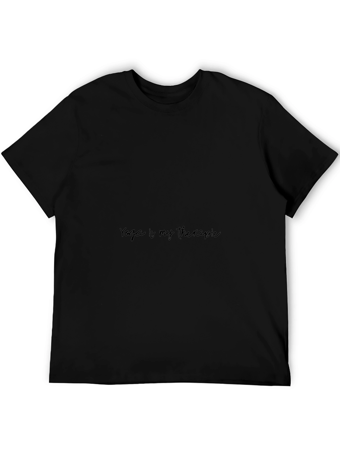 Yoga is My Therapy Black Graphic Tee