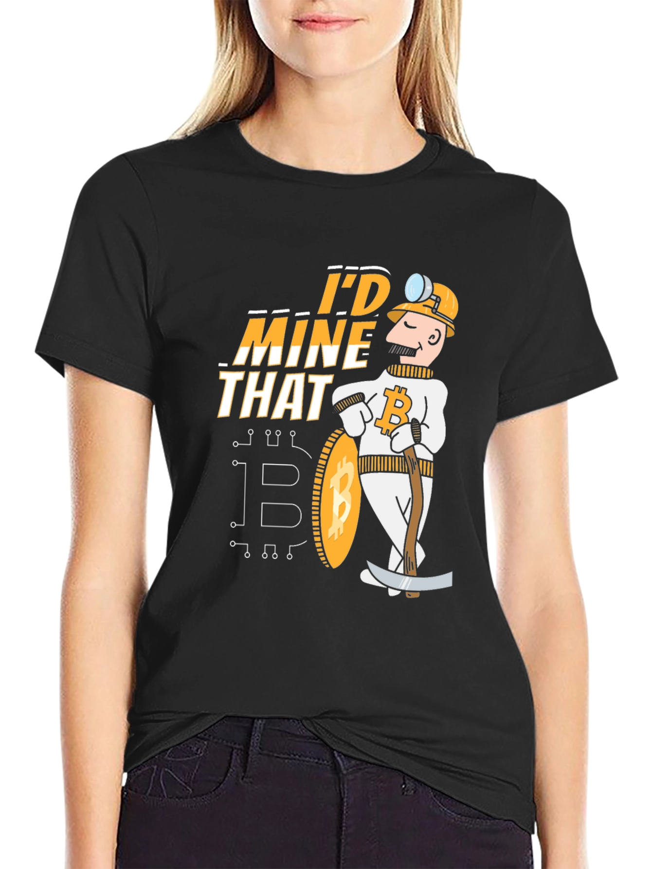 Id Mine That Bitcoin Miner Graphic Tee - Black
