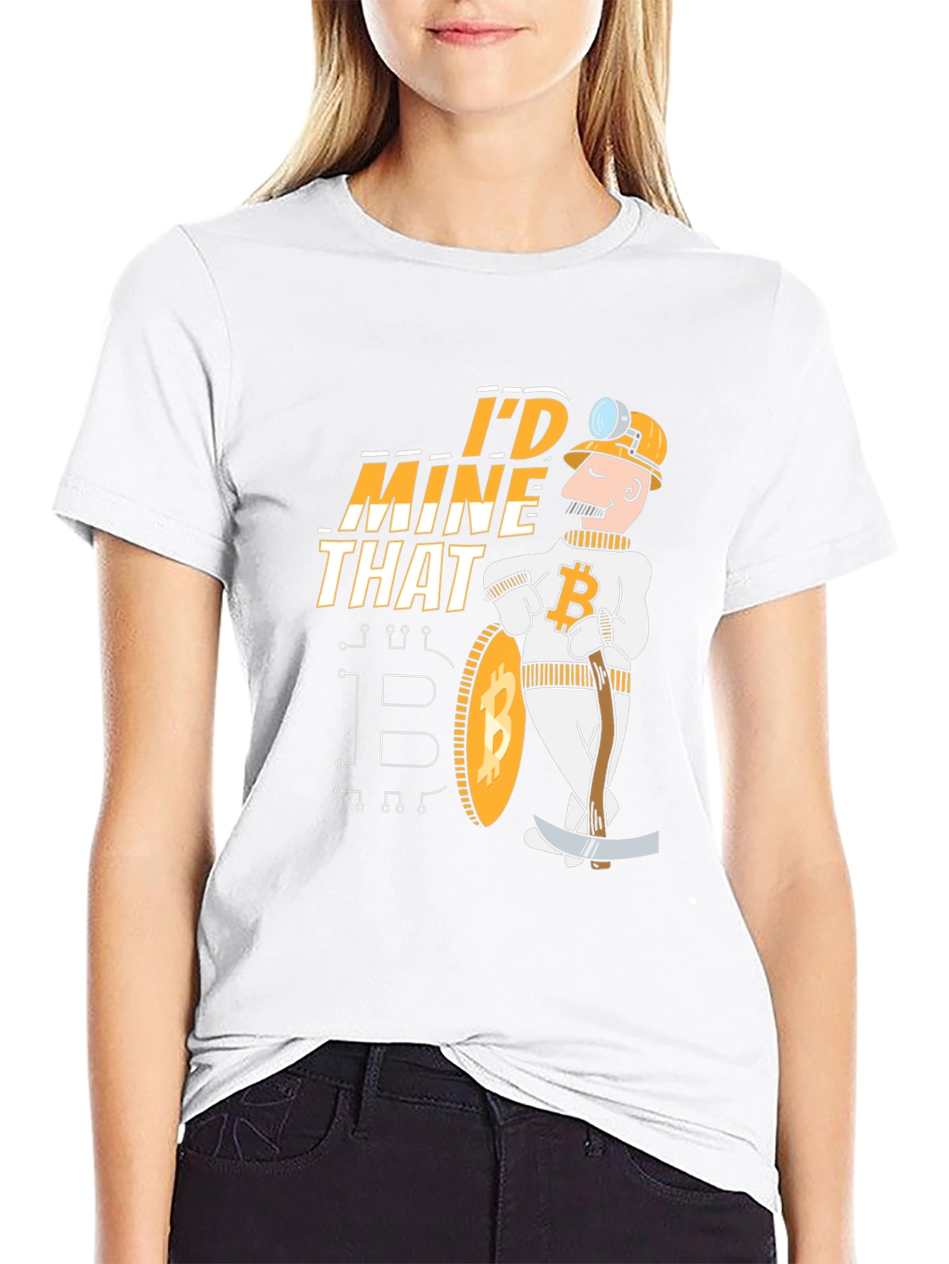 Id Mine That Bitcoin Miner Graphic Tee - Black
