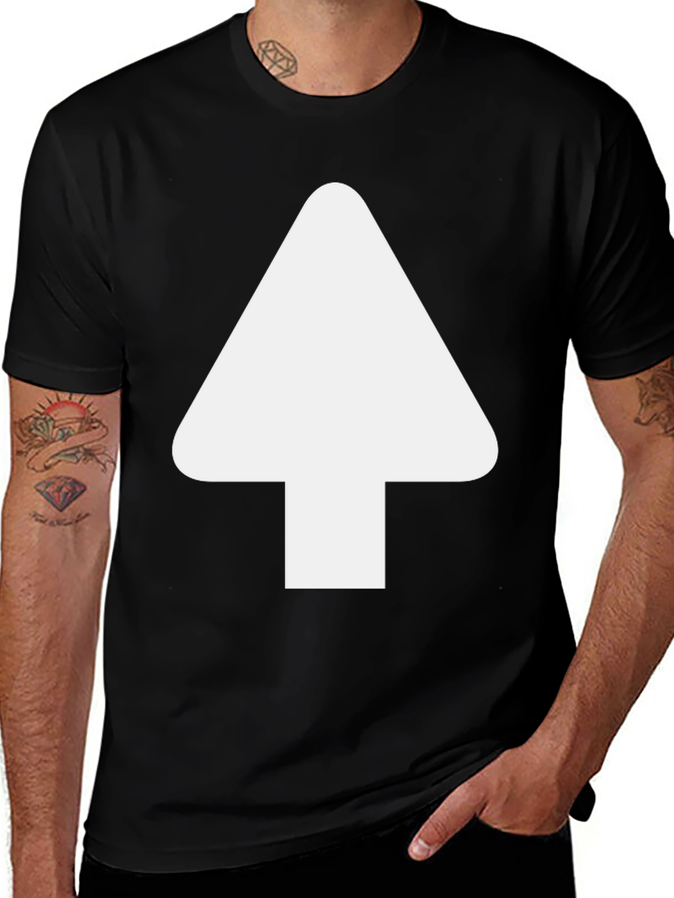 Up Arrow Graphic T-Shirt - Casual Wear