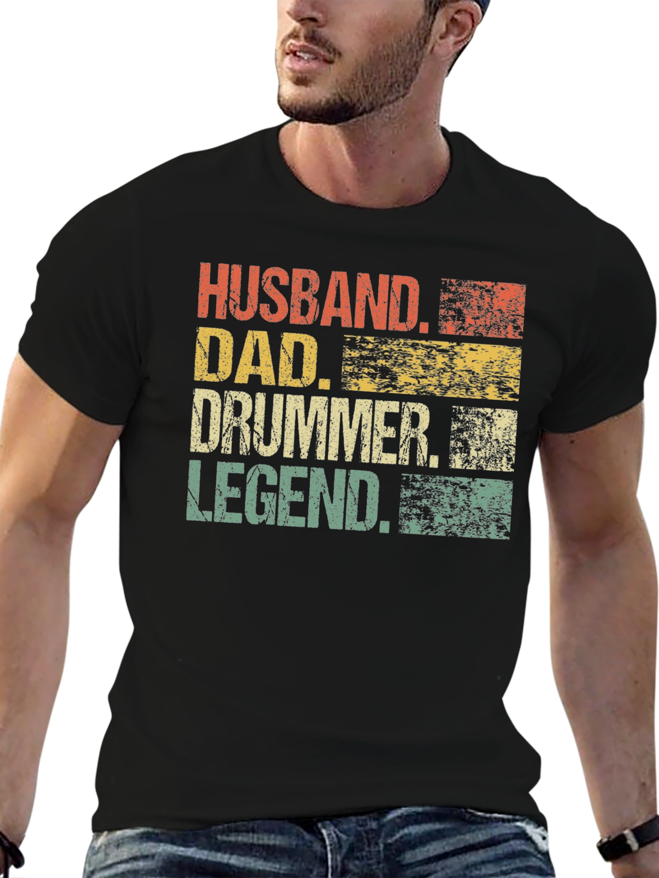 Husband Dad Drummer Legend Tee