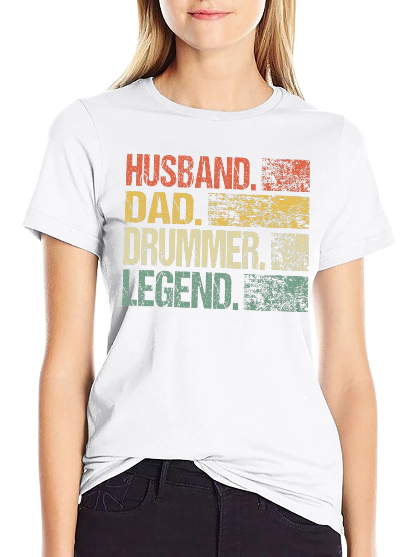 Husband Dad Drummer Legend Tee