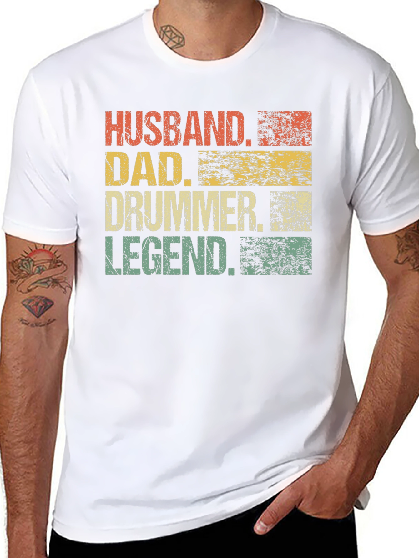 Husband Dad Drummer Legend Tee