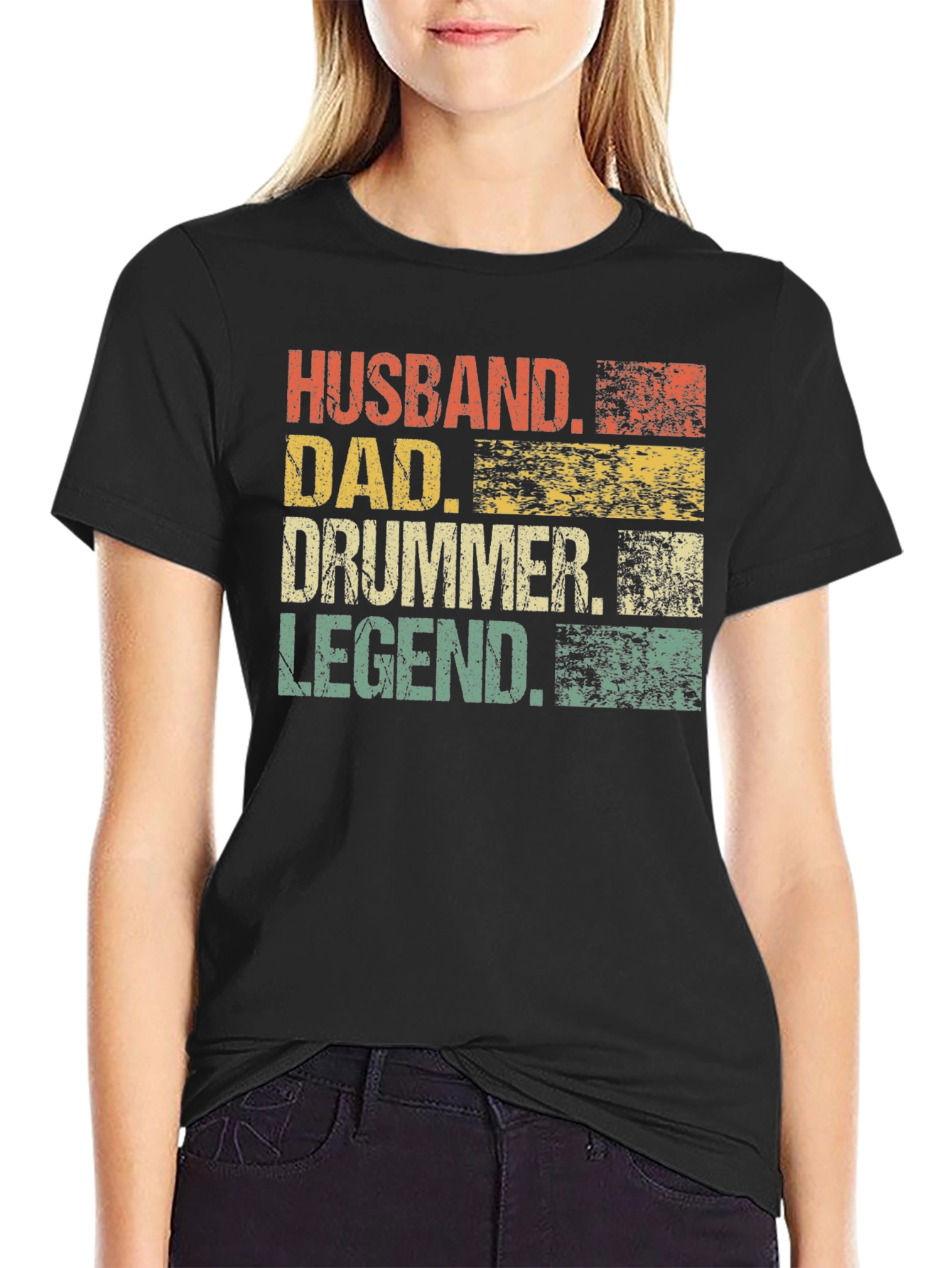 Husband Dad Drummer Legend Tee