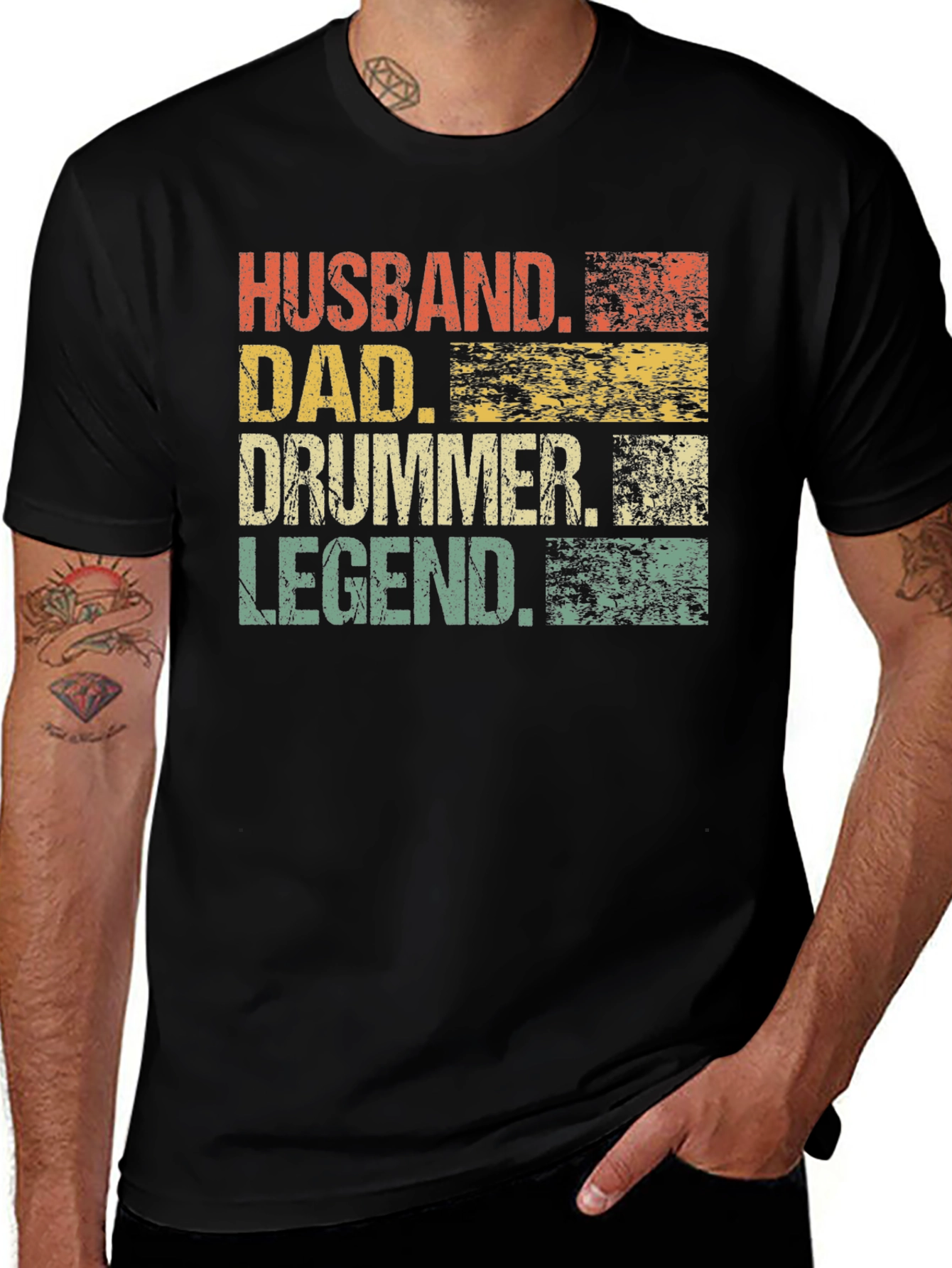 Husband Dad Drummer Legend Tee