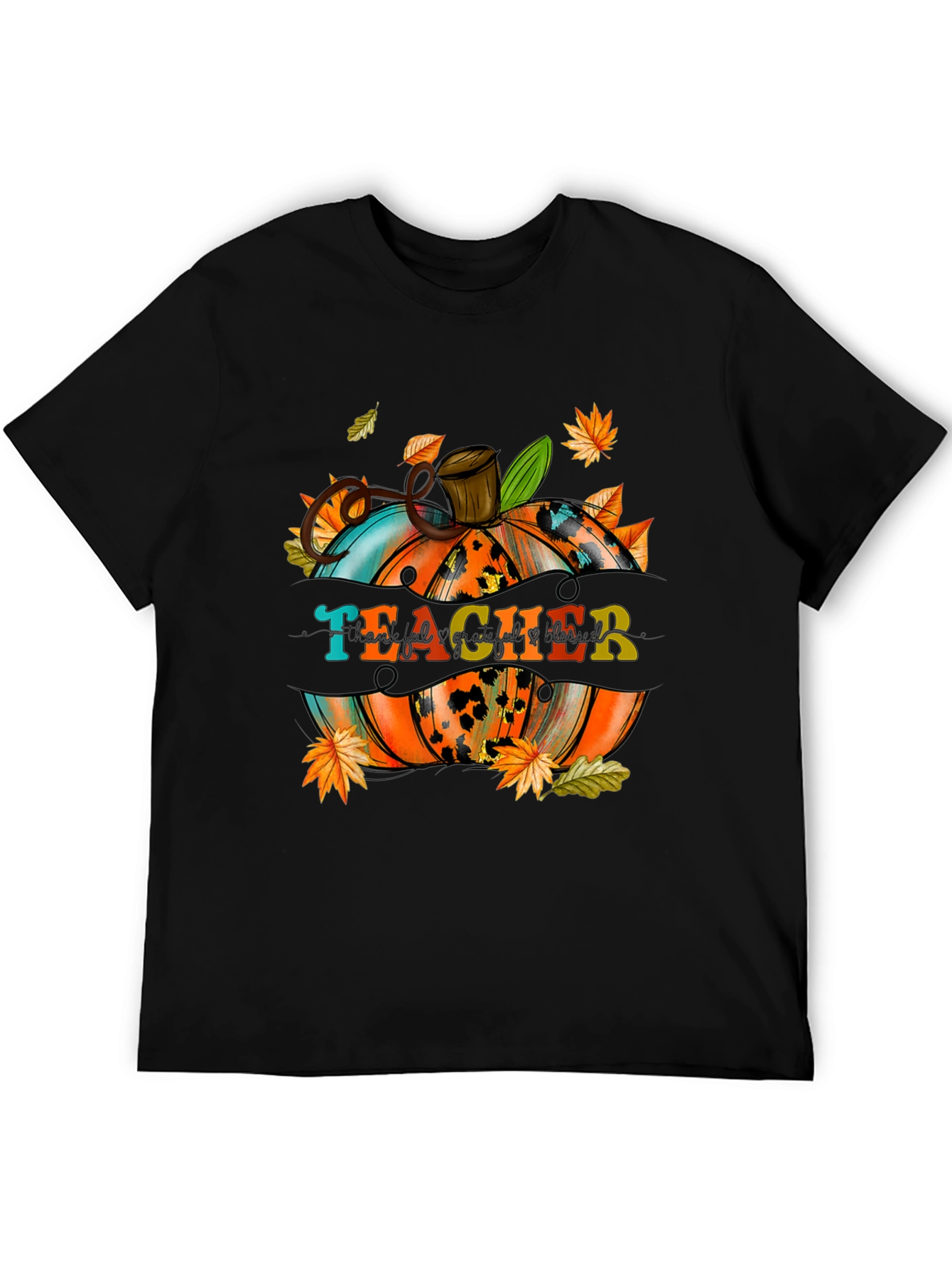 Teacher Pumpkin Fall Graphic T-Shirt