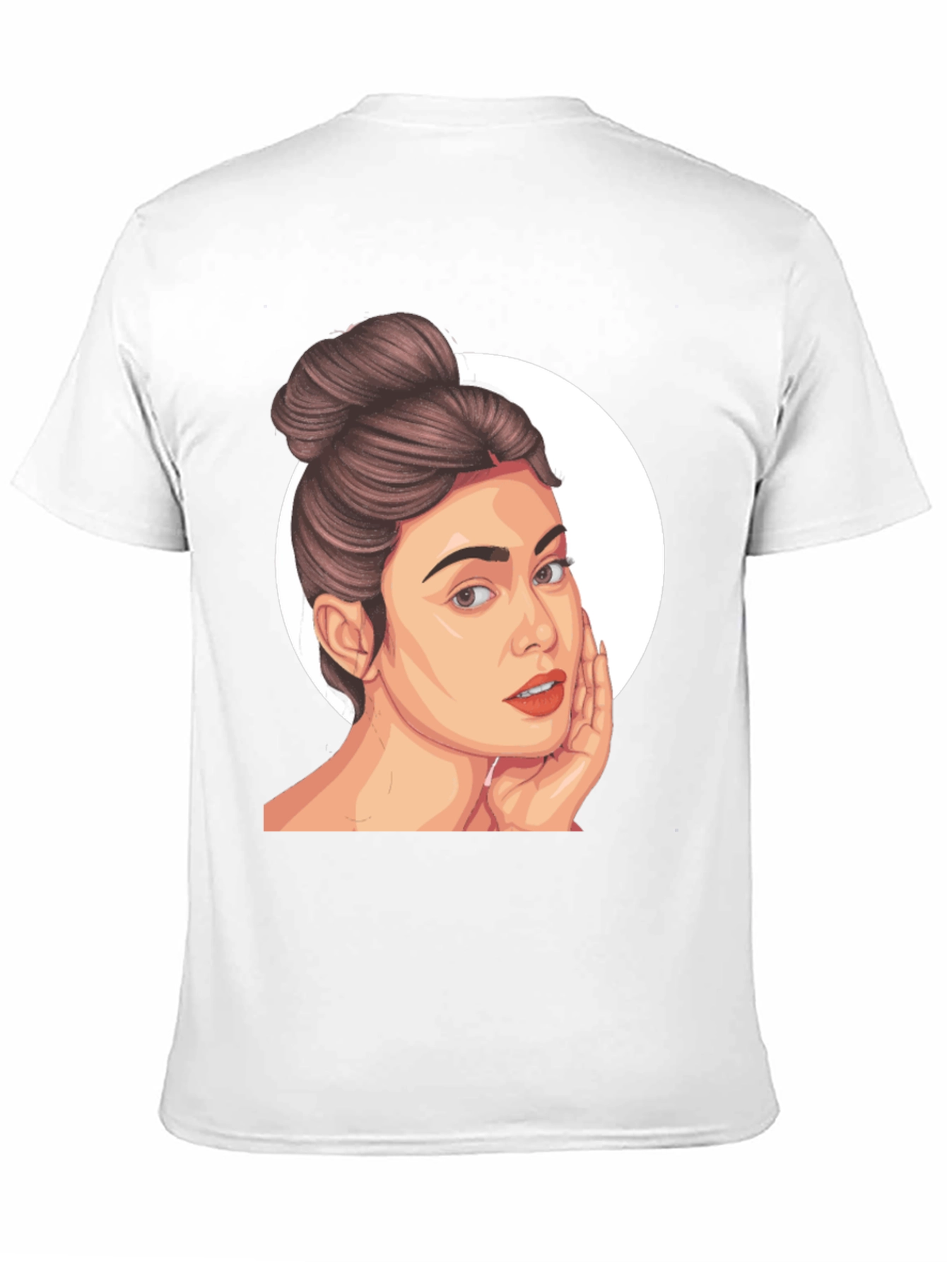 Woman Portrait Graphic Black T-Shirt