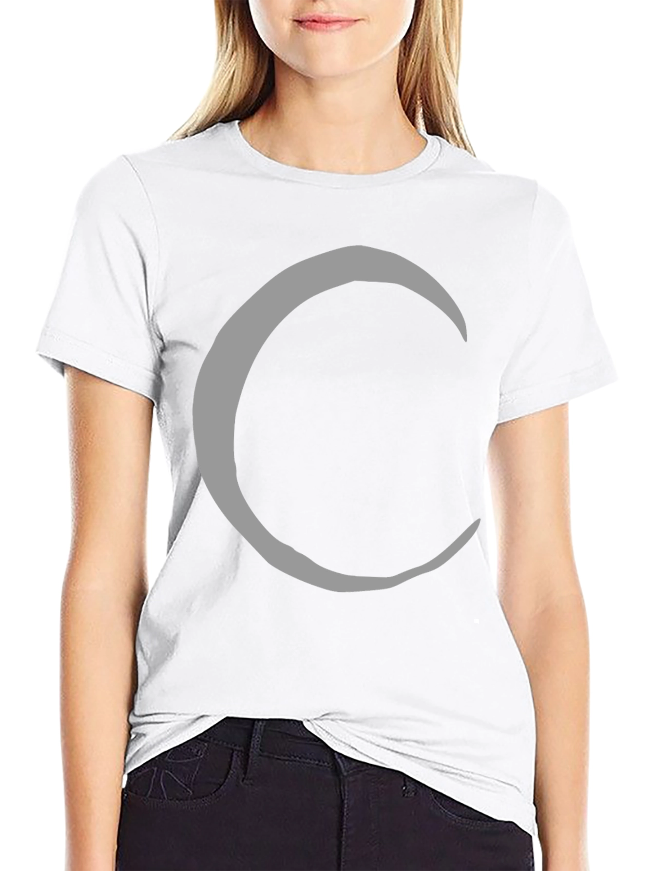 Crescent Moon Graphic Tee - Stylish Black T-Shirt