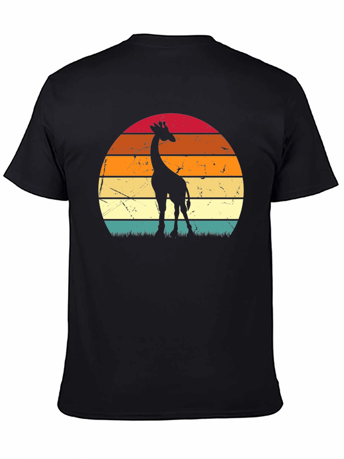 Retro Giraffe Sunset T-Shirt