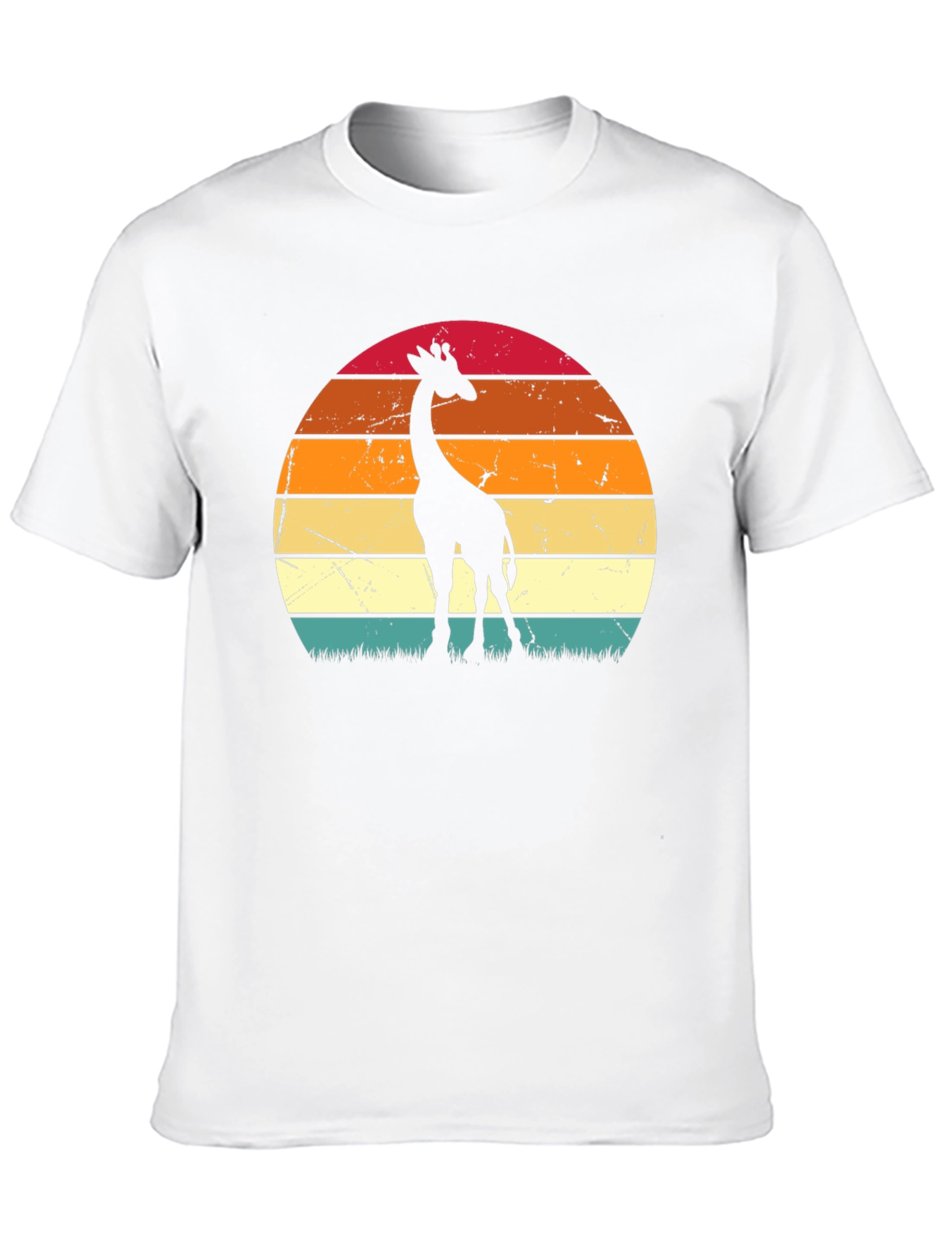 Retro Giraffe Sunset T-Shirt