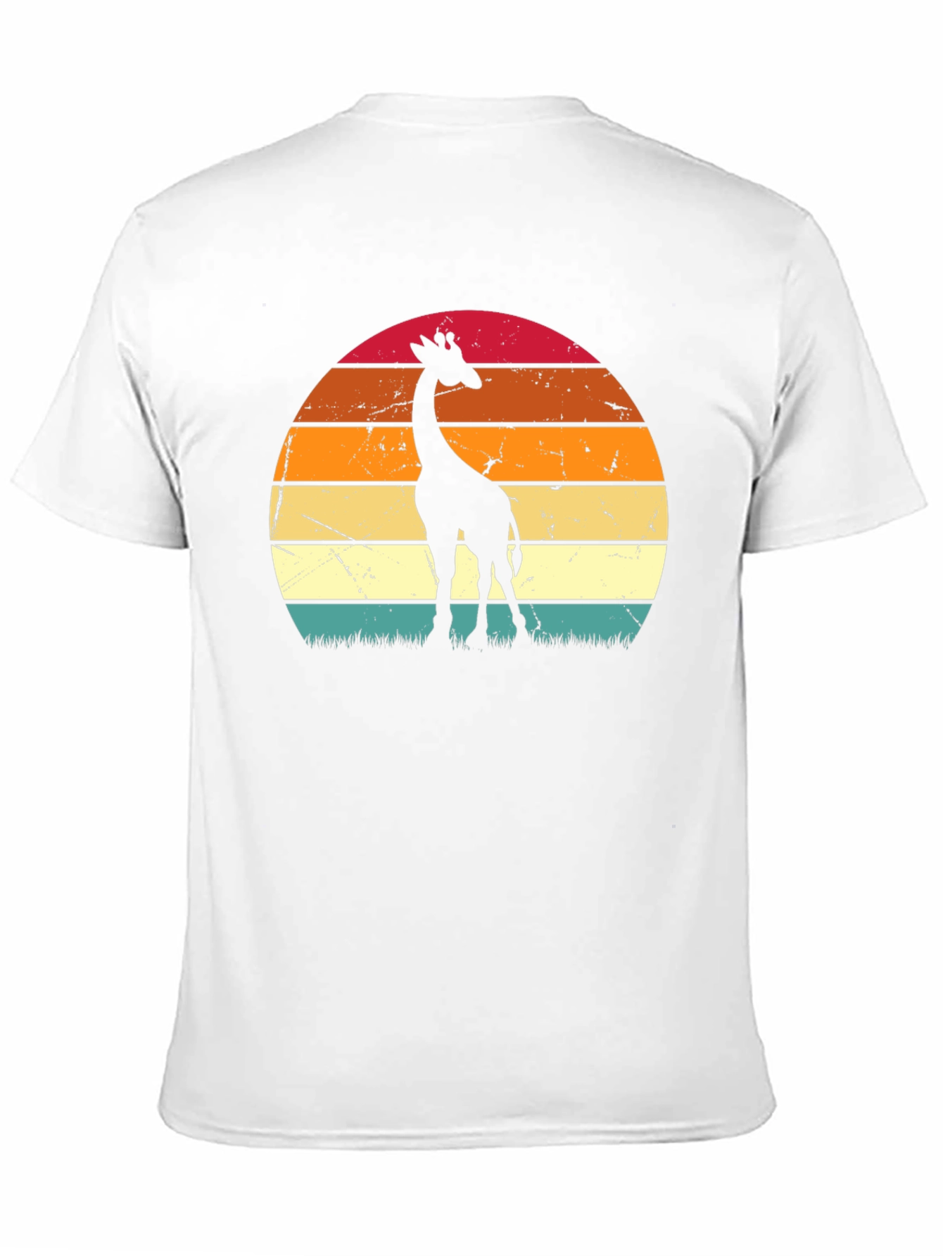 Retro Giraffe Sunset T-Shirt