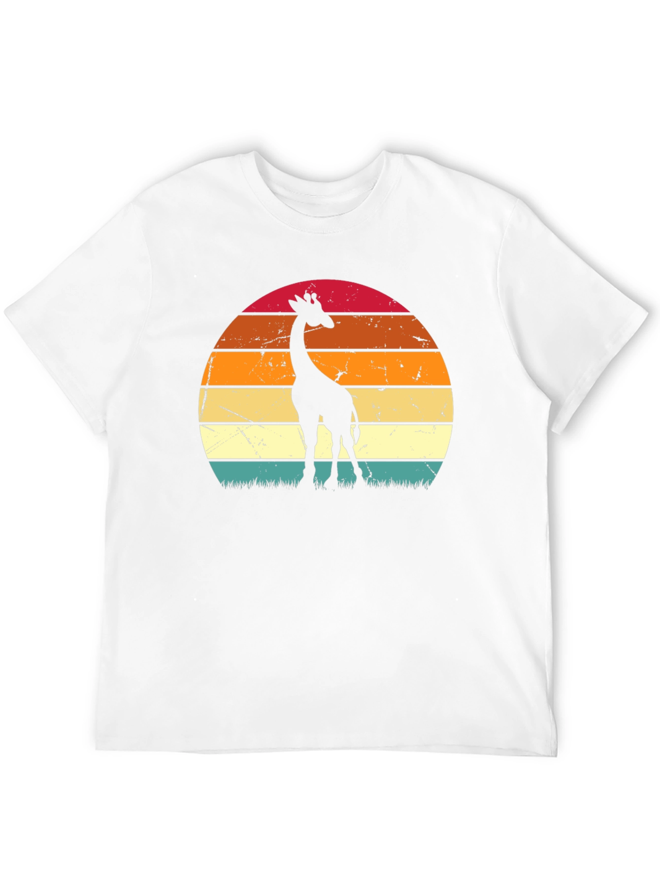 Retro Giraffe Sunset T-Shirt