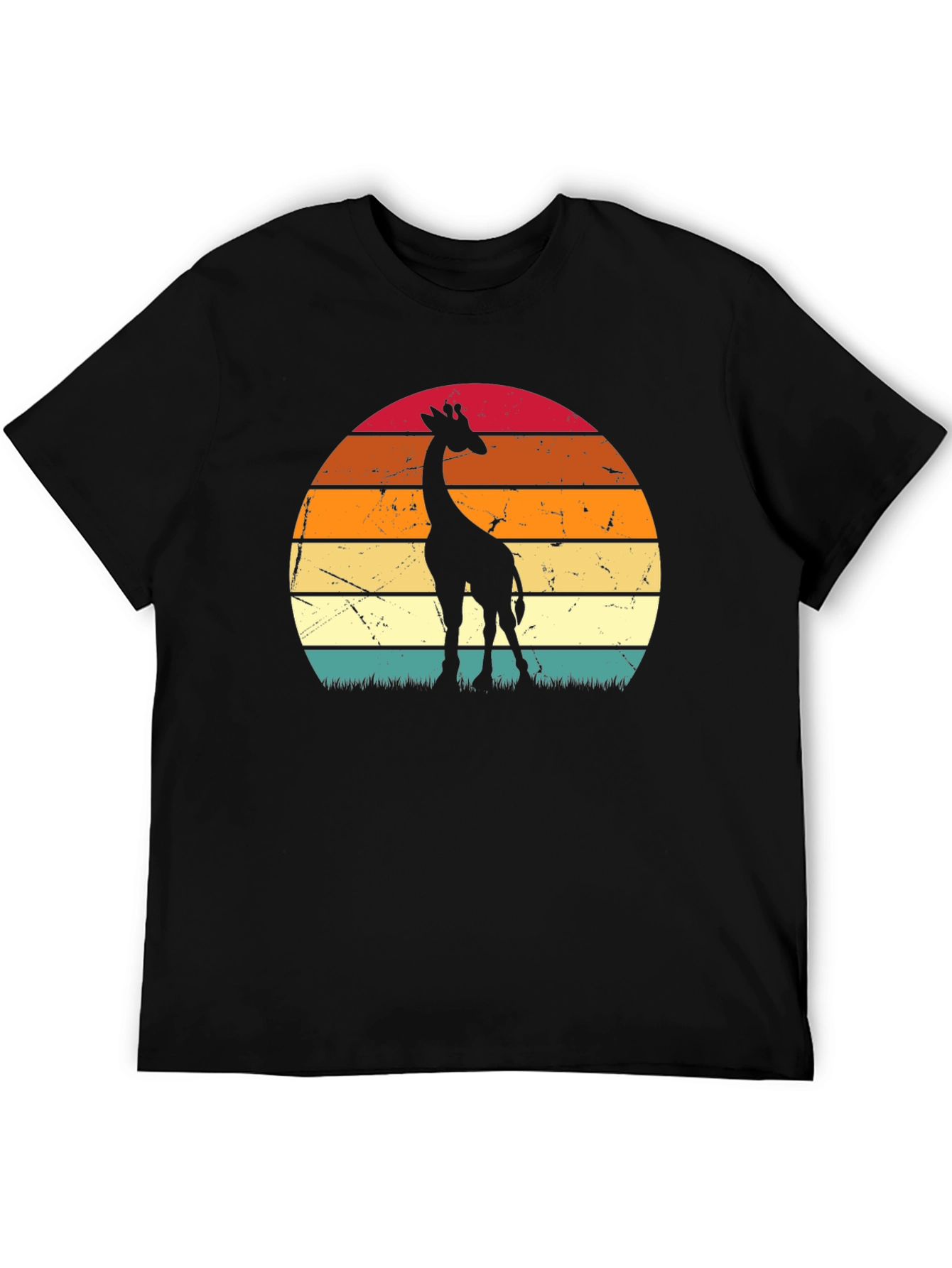 Retro Giraffe Sunset T-Shirt