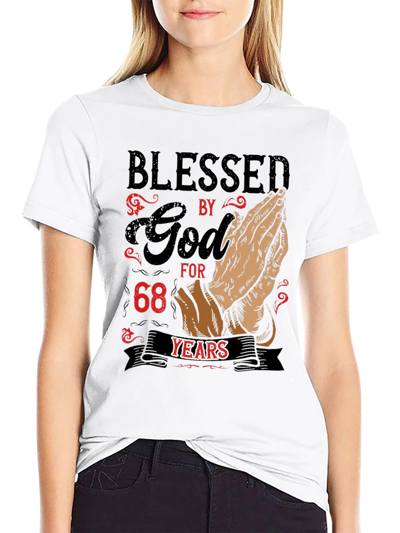 Blessed by God 68 Years Graphic Tee
