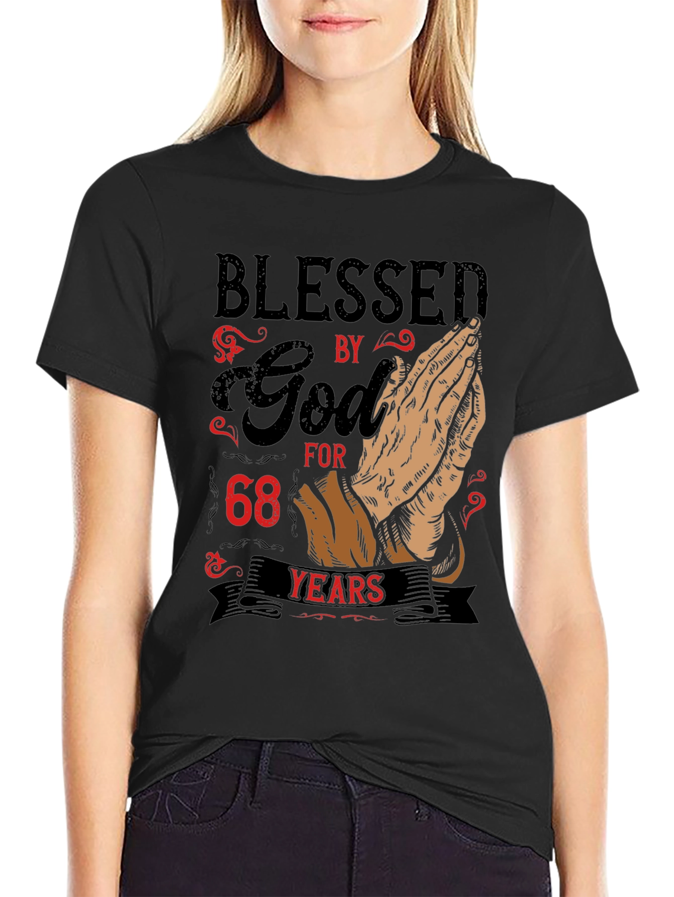 Blessed by God 68 Years Graphic Tee