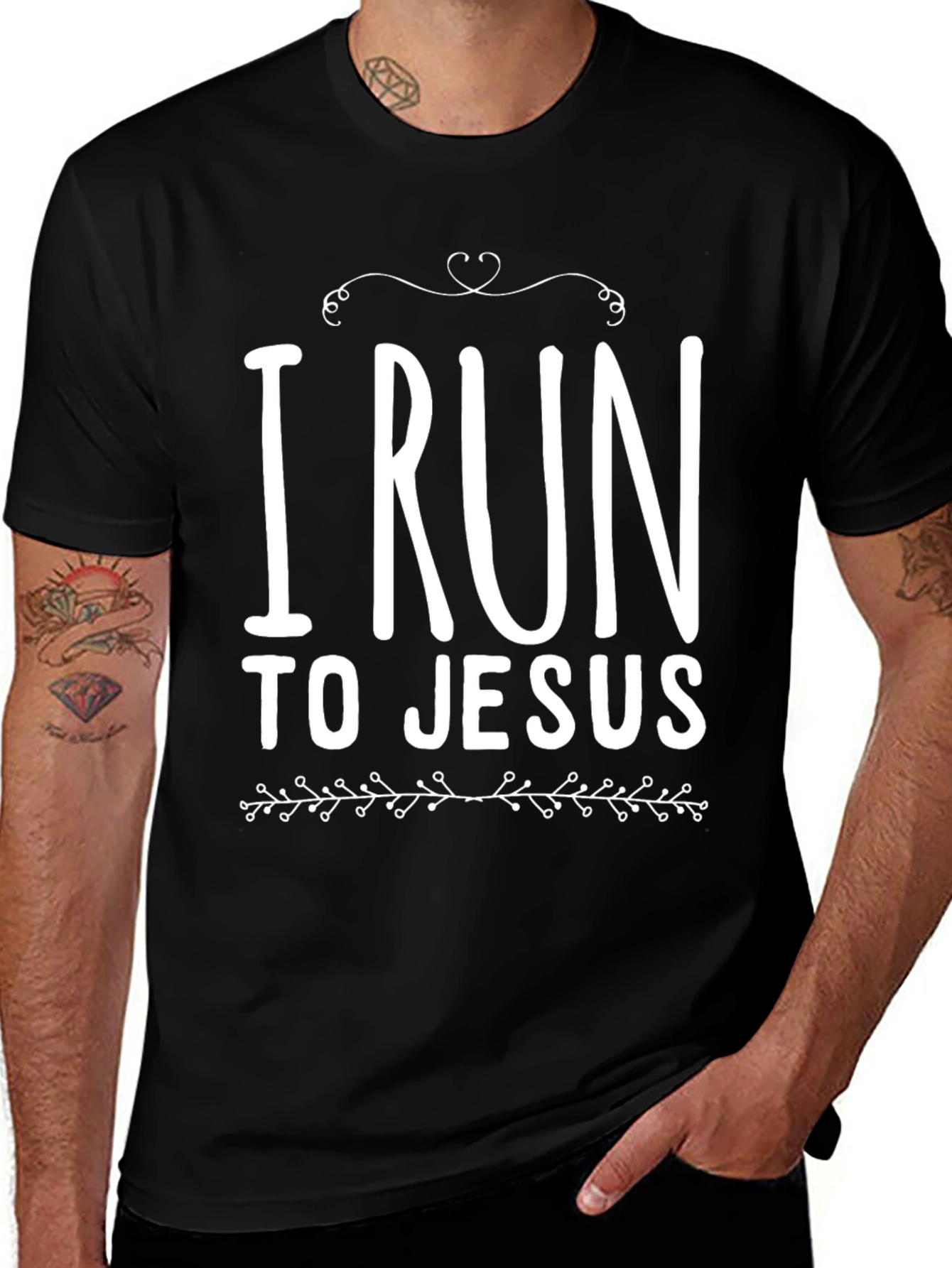 I Run To Jesus Christian T-Shirt