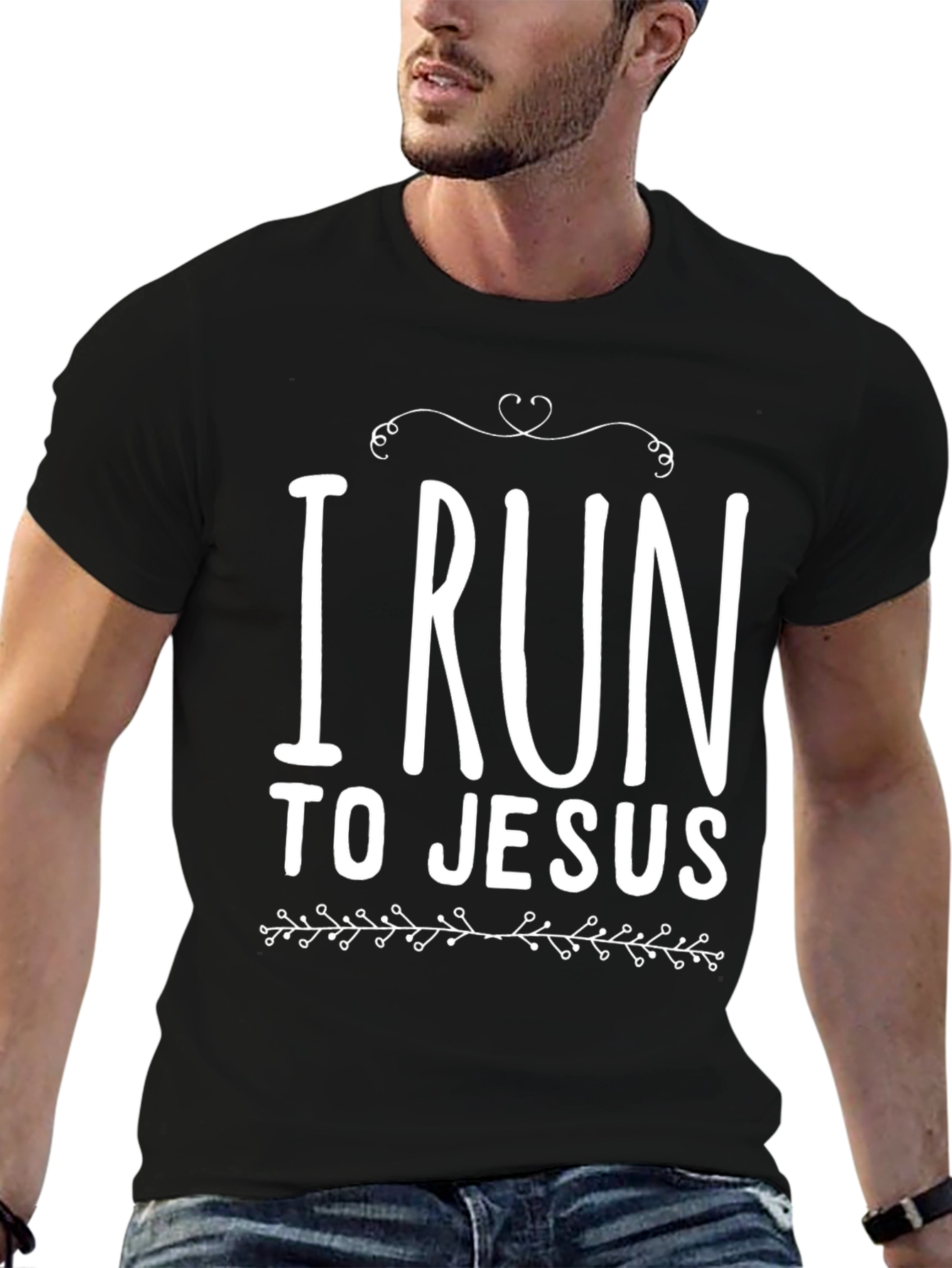 I Run To Jesus Christian T-Shirt