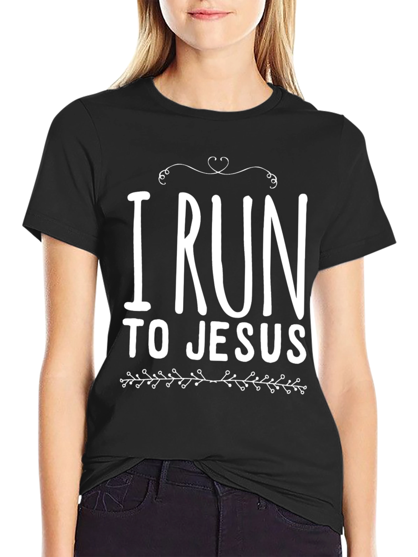 I Run To Jesus Christian T-Shirt