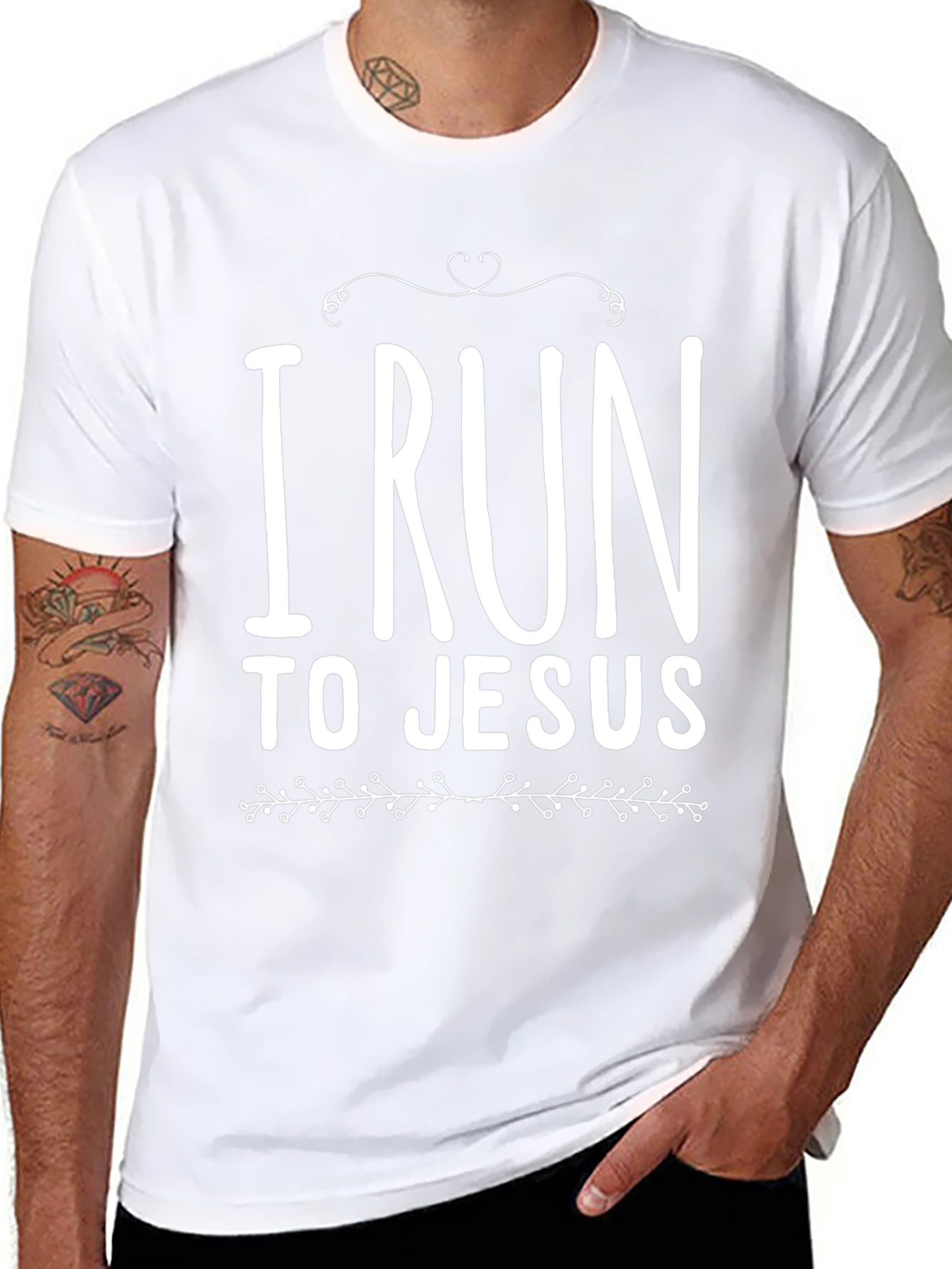 I Run To Jesus Christian T-Shirt