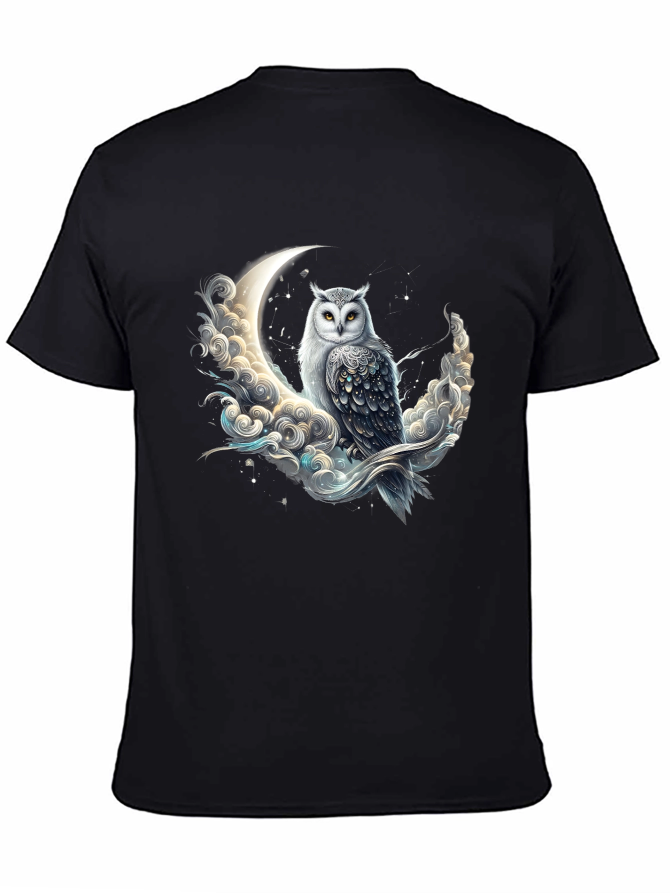 Owl on Moon Graphic Tee - Unique Design