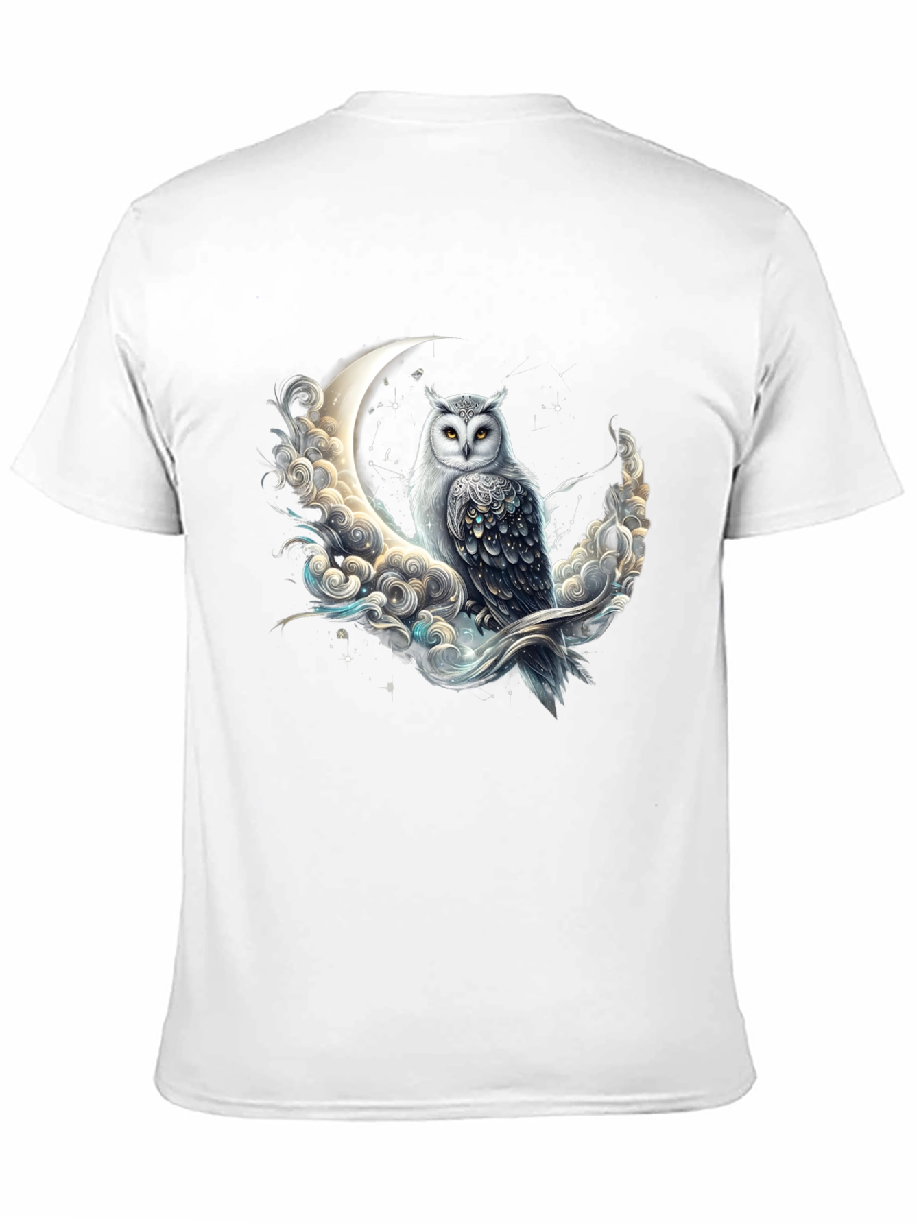 Owl on Moon Graphic Tee - Unique Design