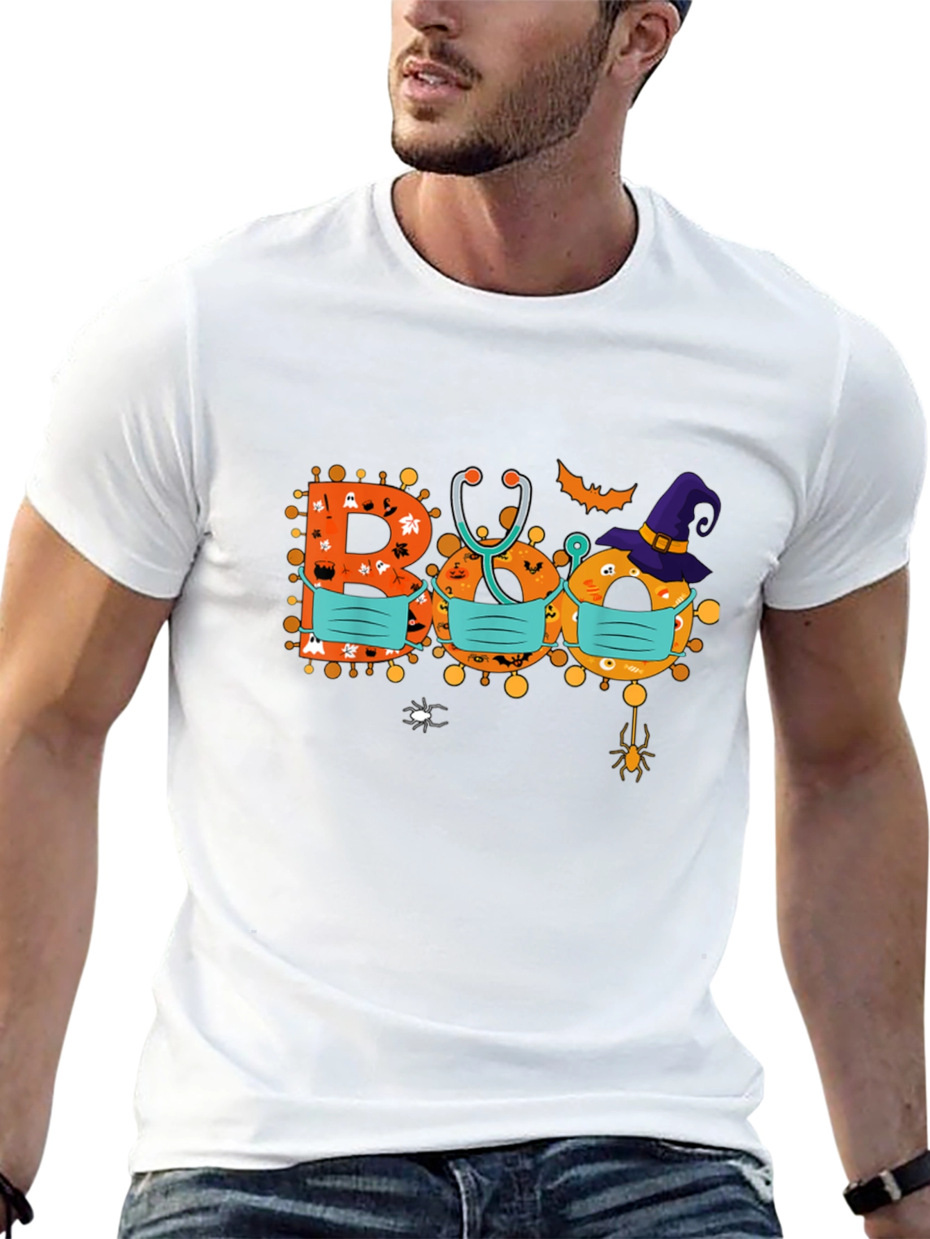 Halloween Boo Masked Graphic Tee